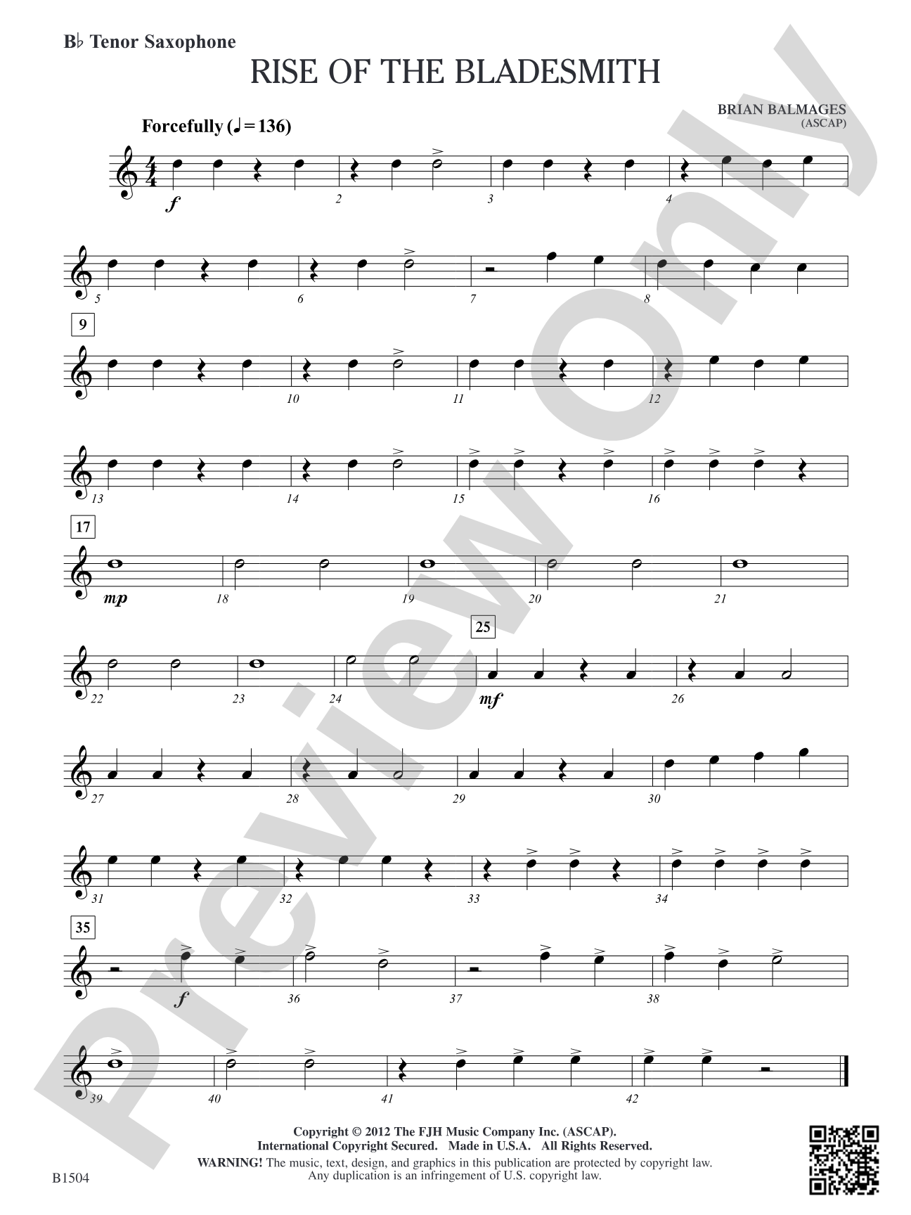 Rise of the Bladesmith: B-flat Tenor Saxophone