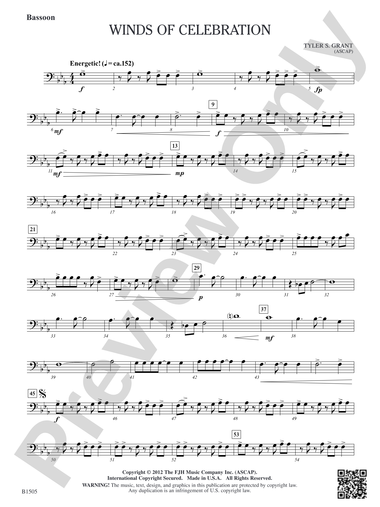 Winds of Celebration: Bassoon
