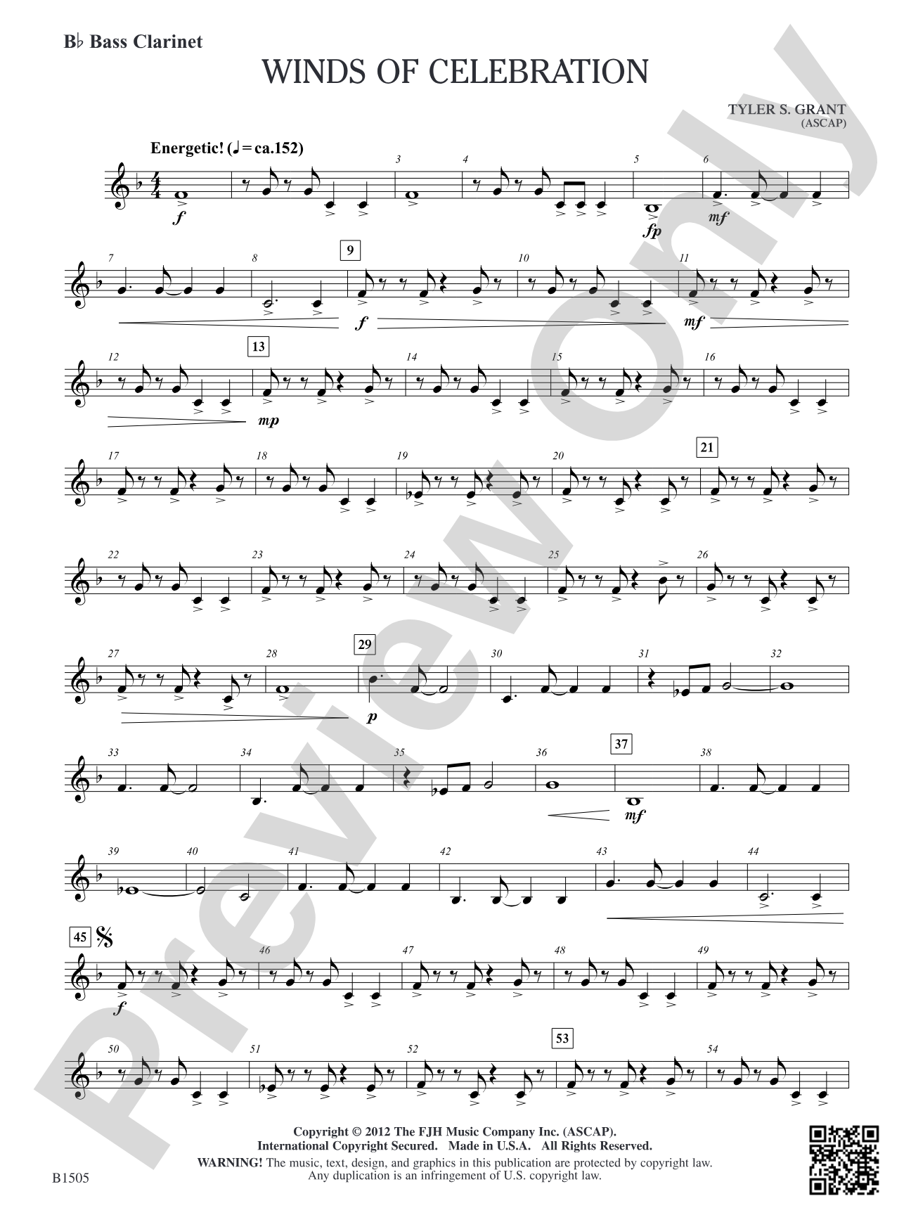 Winds of Celebration: B-flat Bass Clarinet