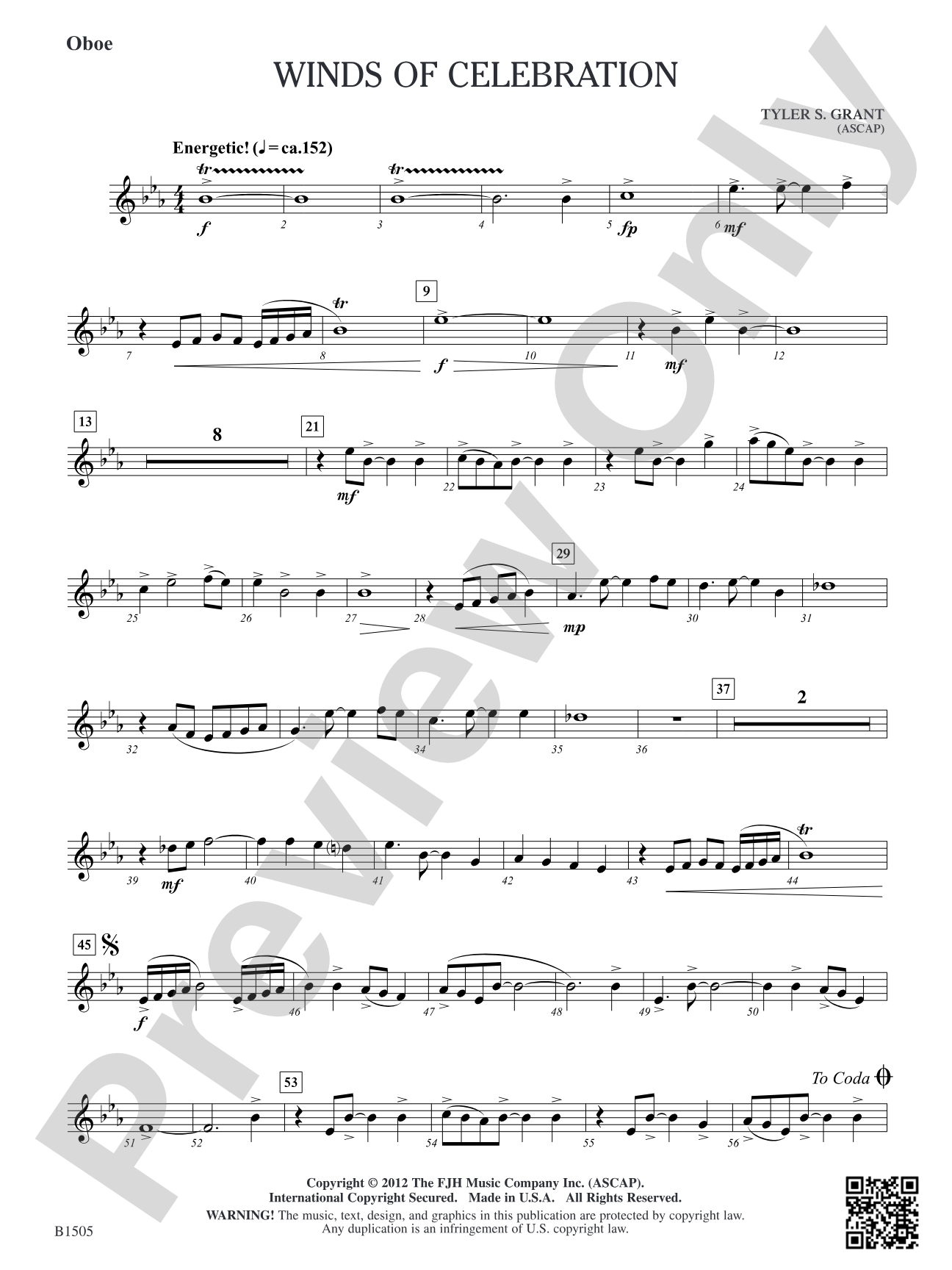 Winds of Celebration: Oboe