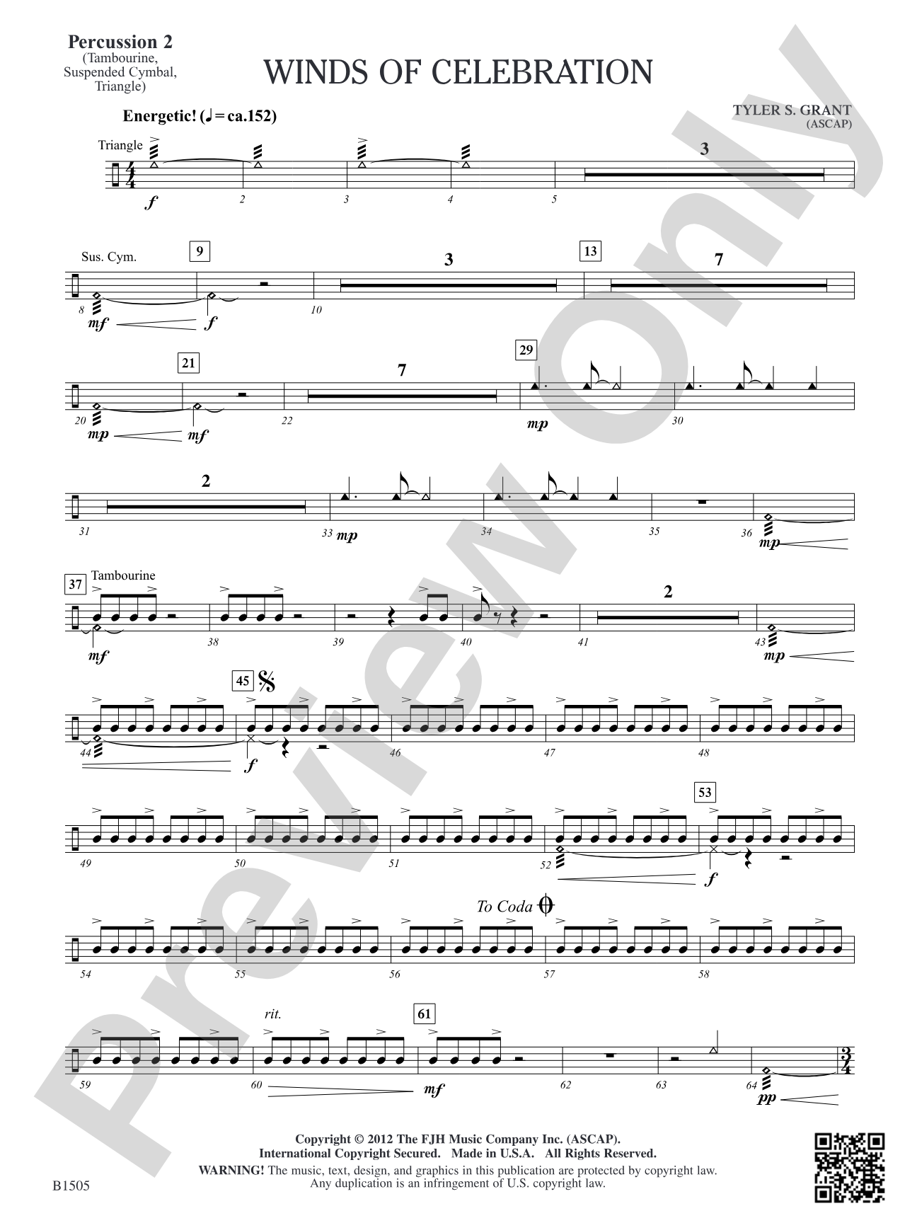 Winds of Celebration: Percussion 2