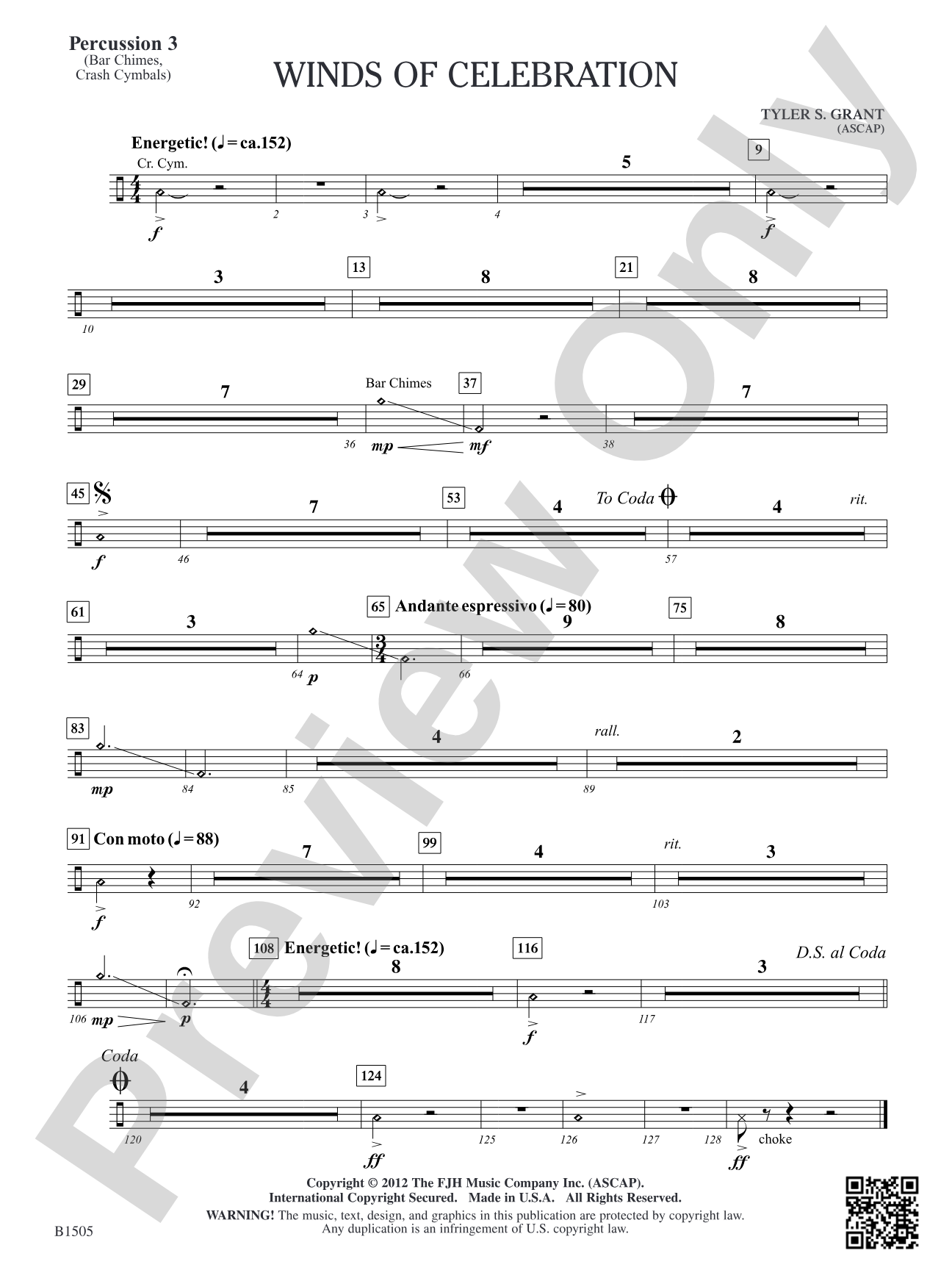 Winds of Celebration: Percussion 3