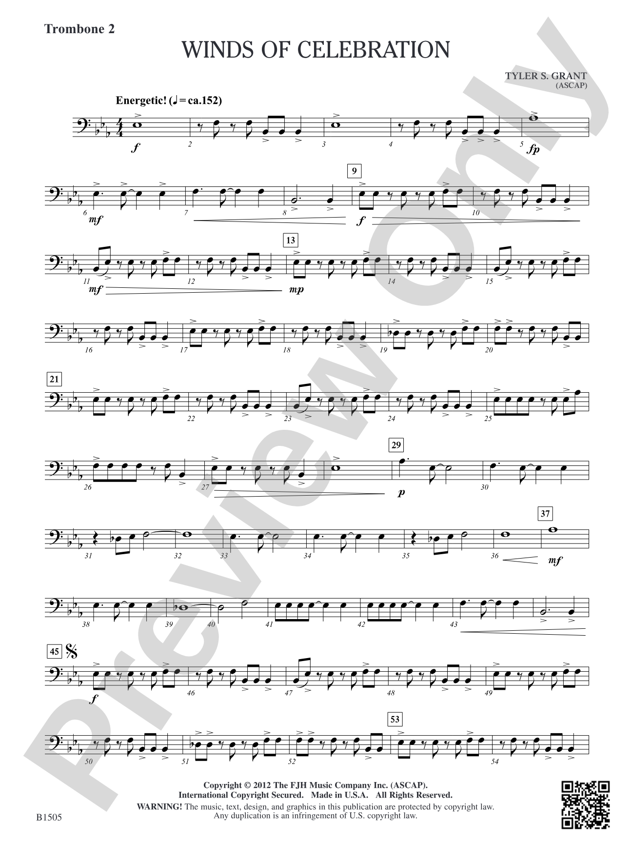 Winds of Celebration: Trombone 2