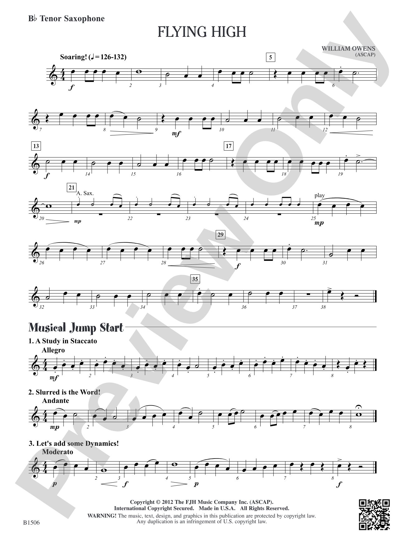 Flying High: B-flat Tenor Saxophone