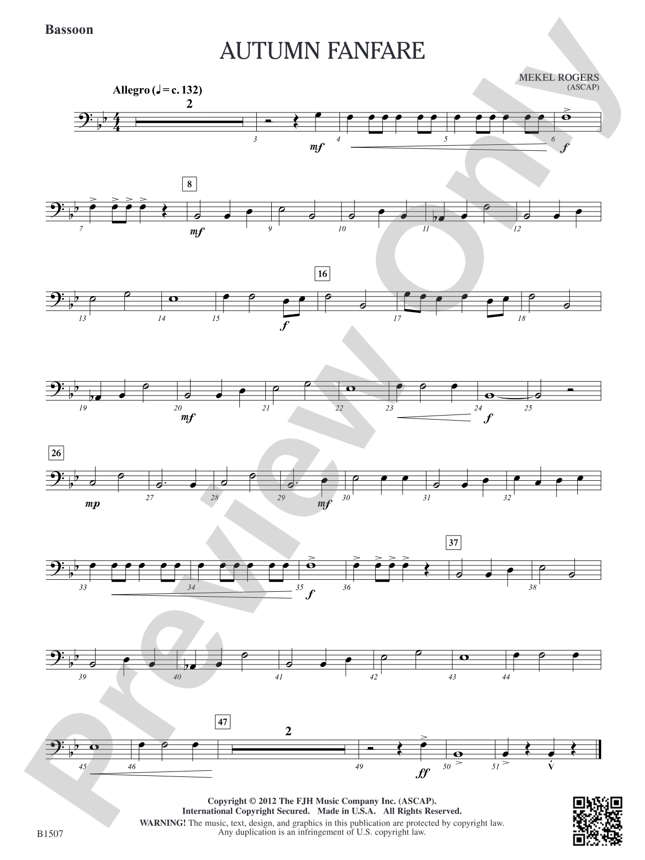 Autumn Fanfare: Bassoon