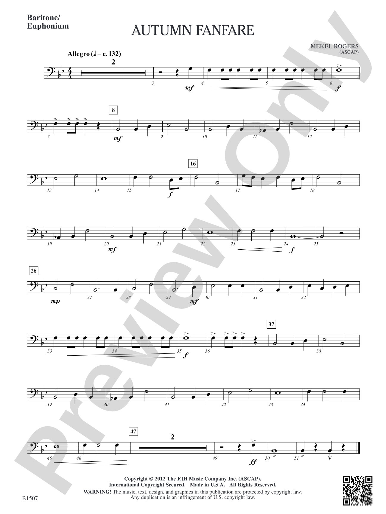 Autumn Fanfare: Baritone/Euphonium