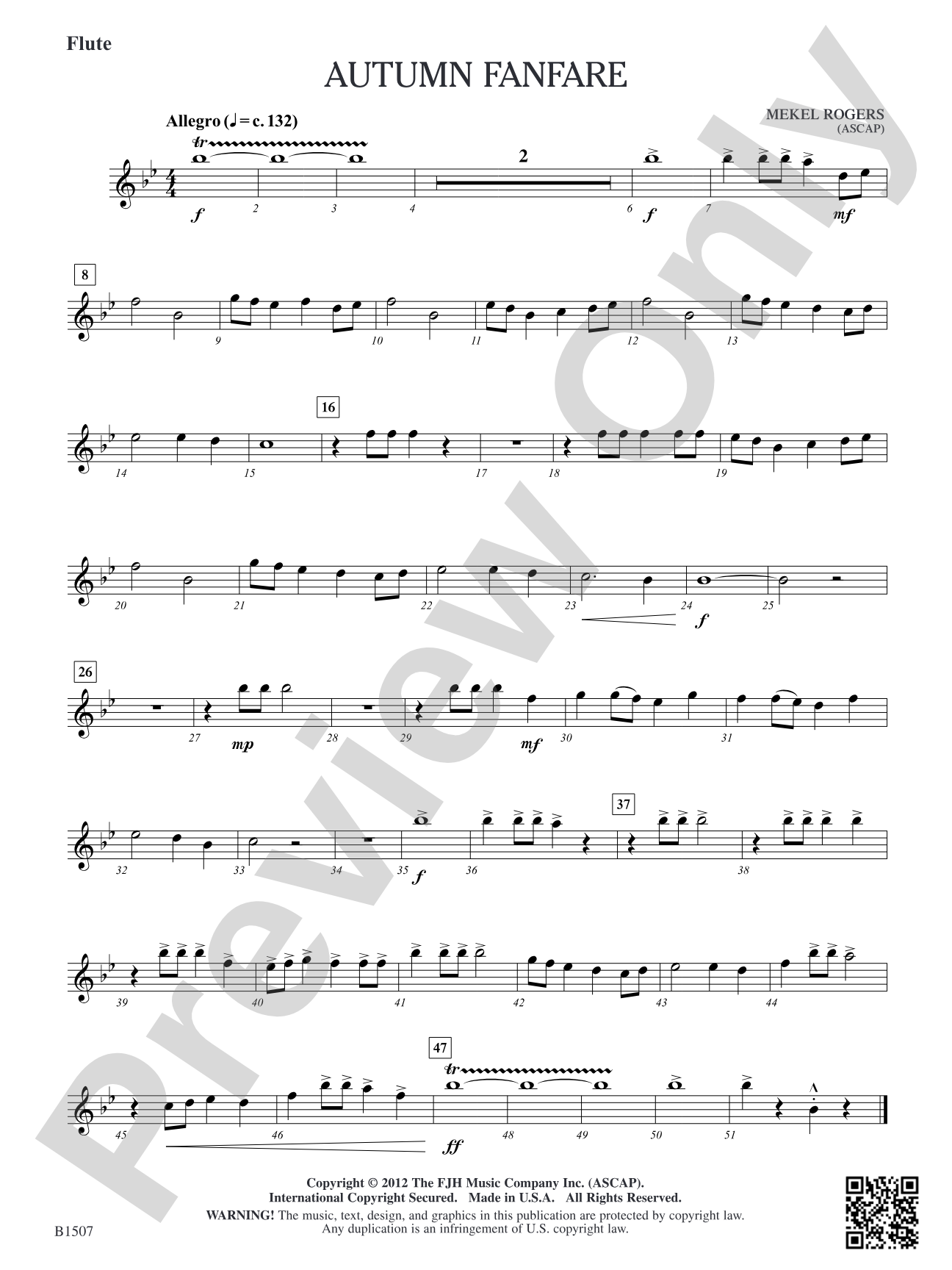Autumn Fanfare: Flute