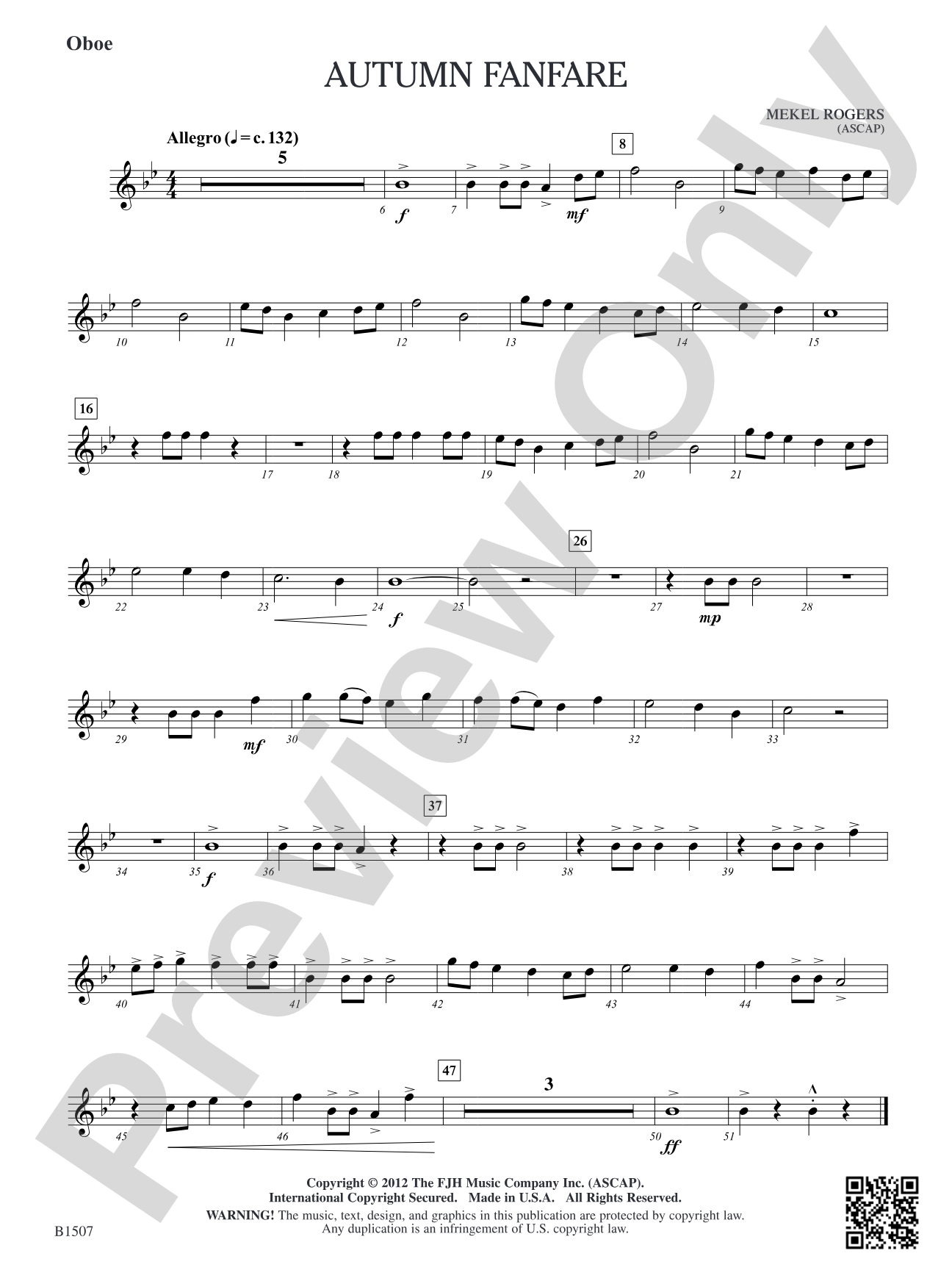 Autumn Fanfare: Oboe