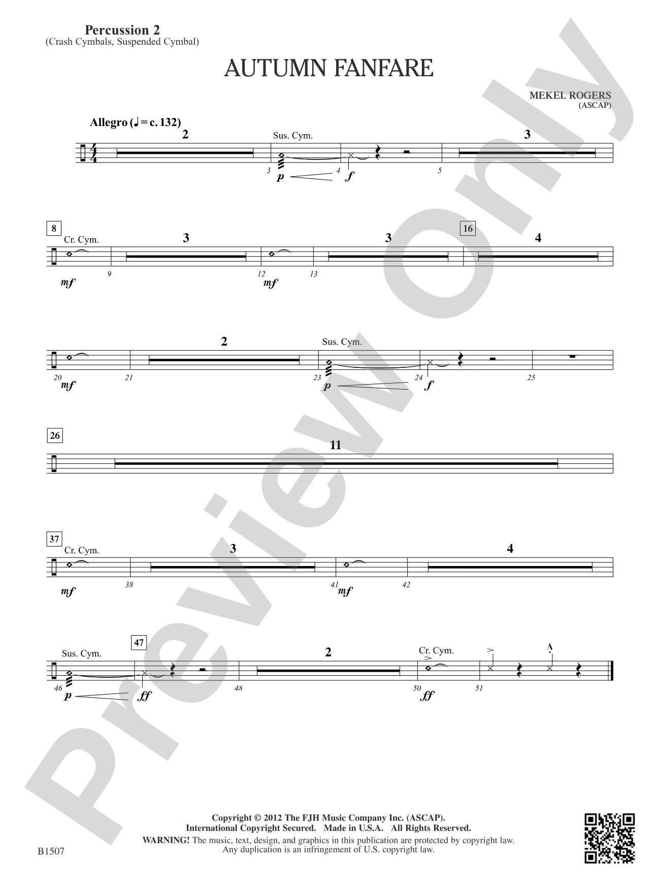 Autumn Fanfare: Percussion 2