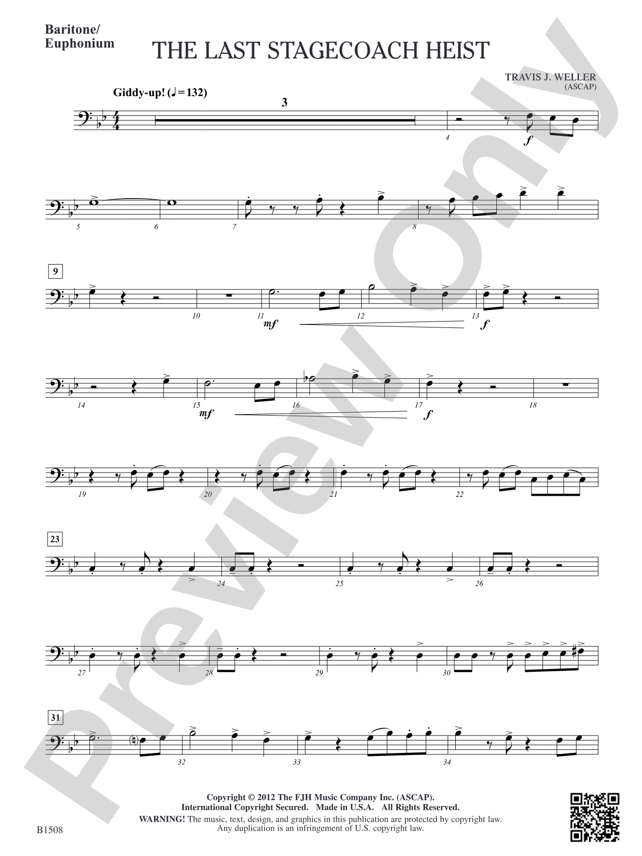 The Last Stagecoach Heist: Baritone/Euphonium