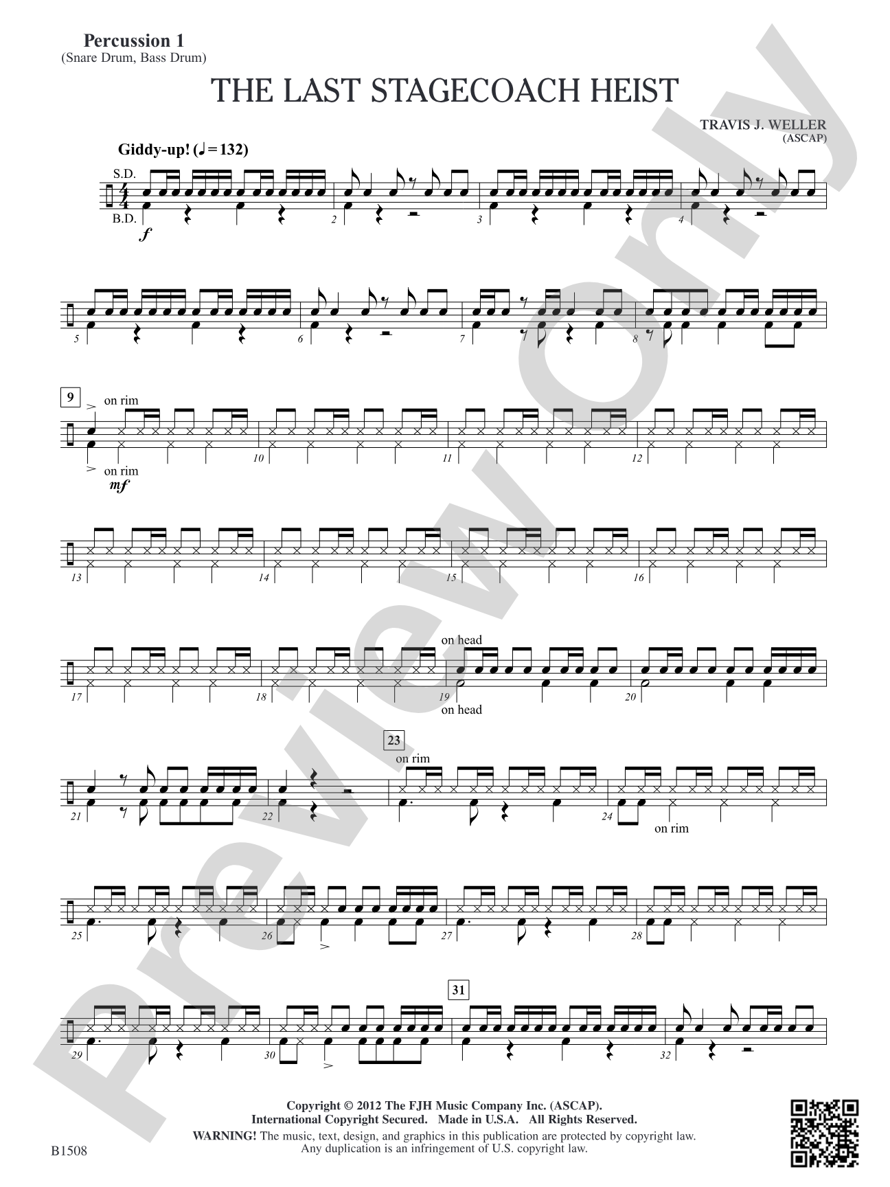 The Last Stagecoach Heist: Percussion 1