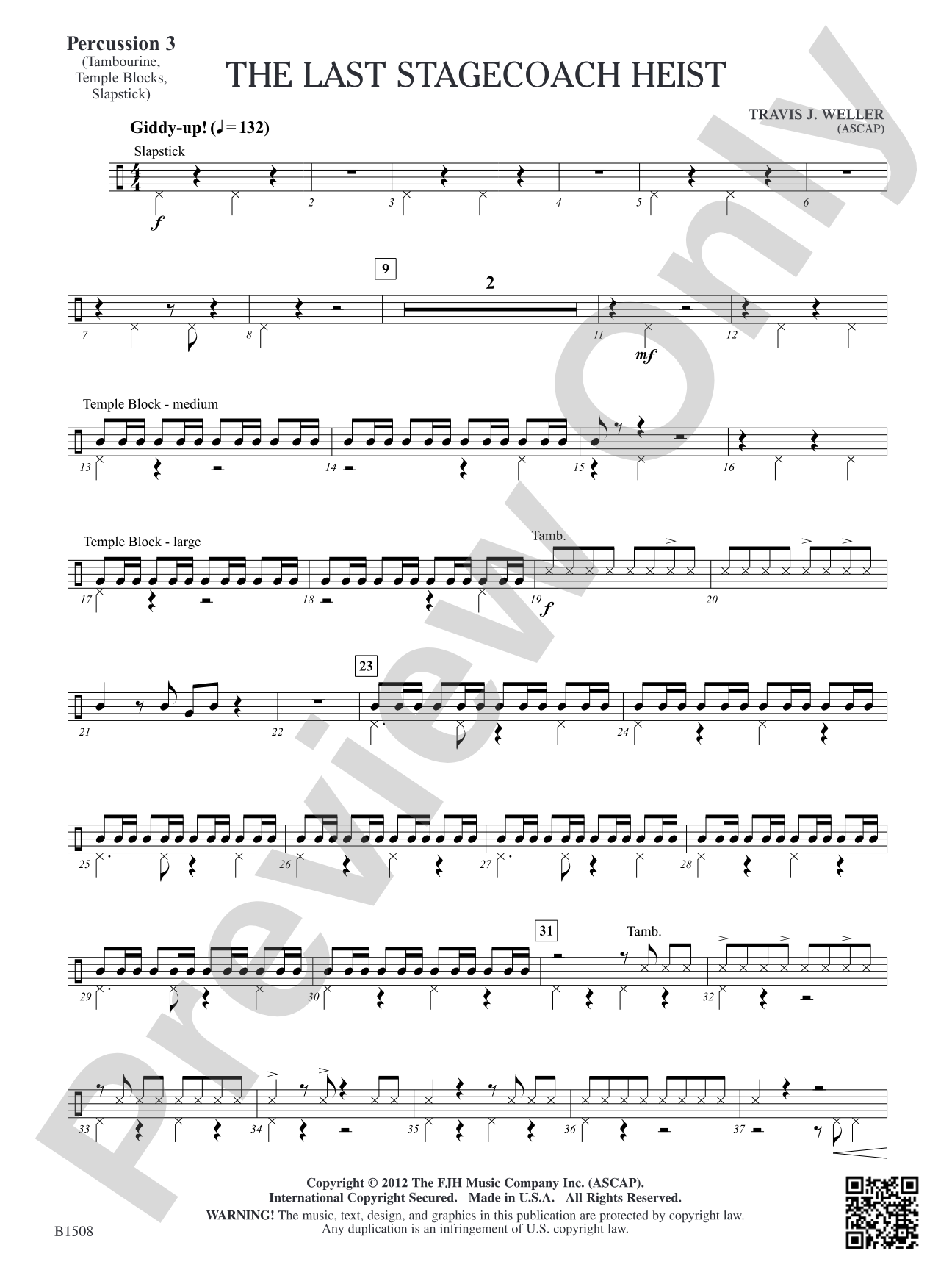 The Last Stagecoach Heist: Percussion 3