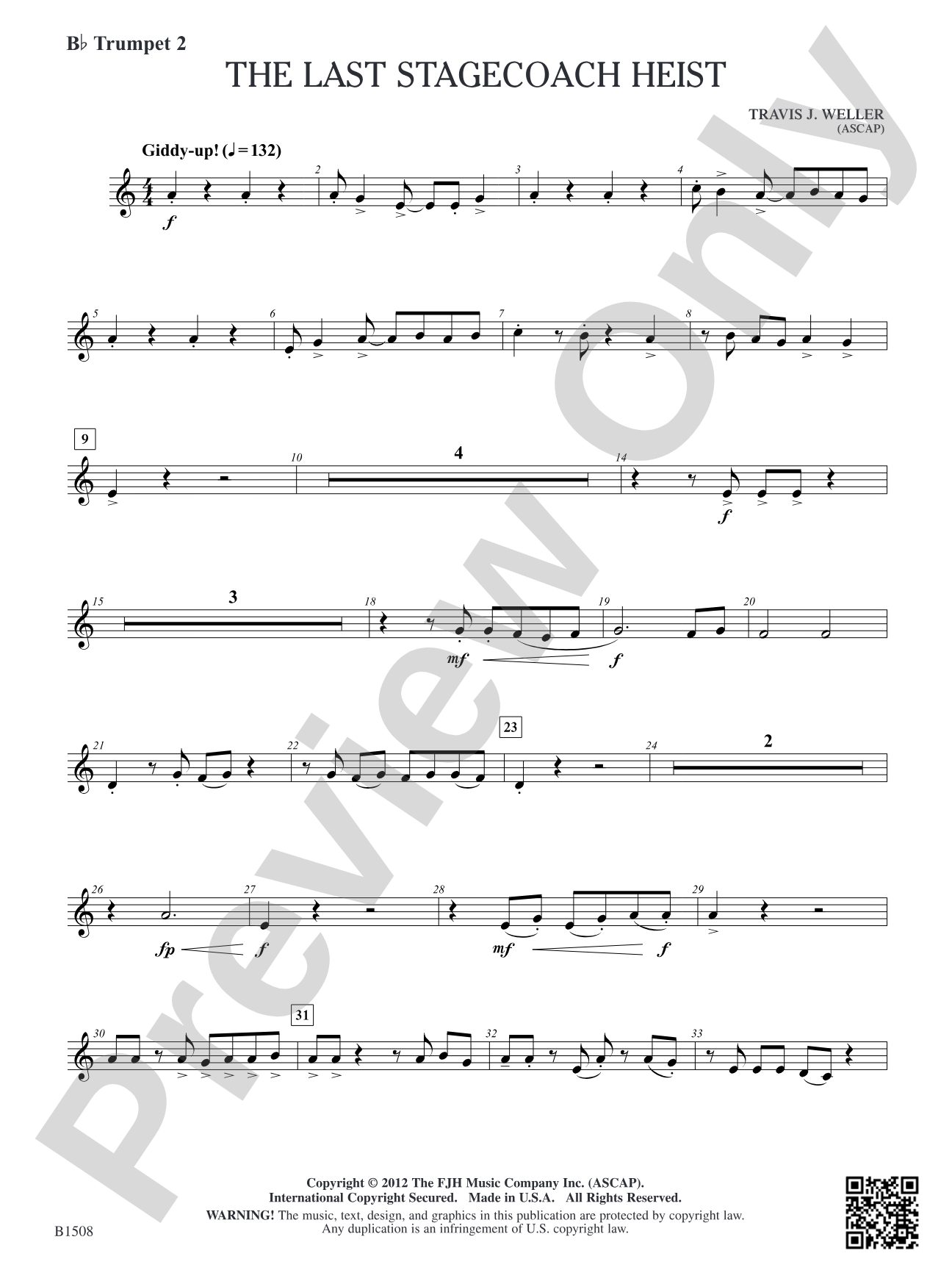 The Last Stagecoach Heist: B-flat Trumpet 2