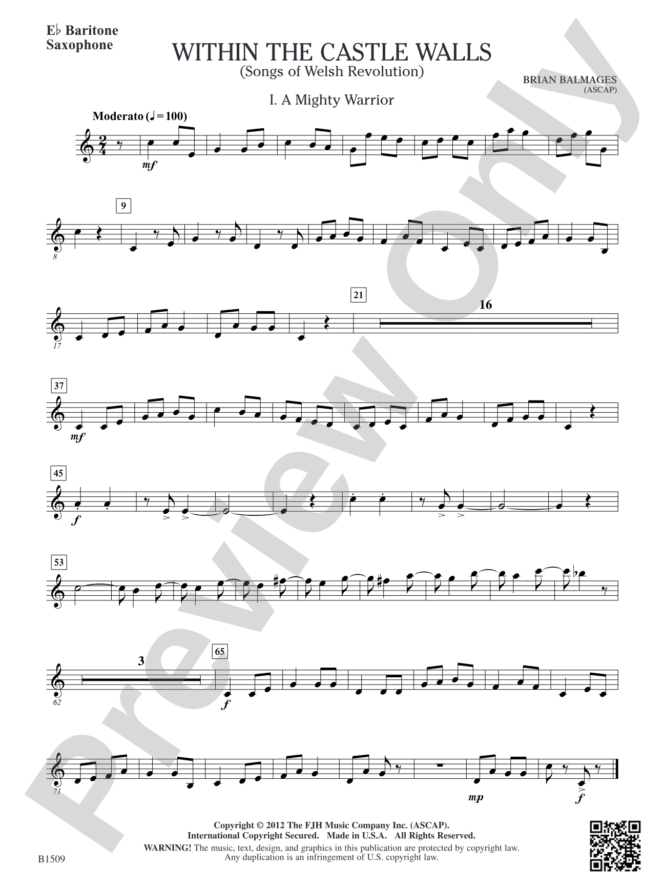 Within the Castle Walls: E-flat Baritone Saxophone
