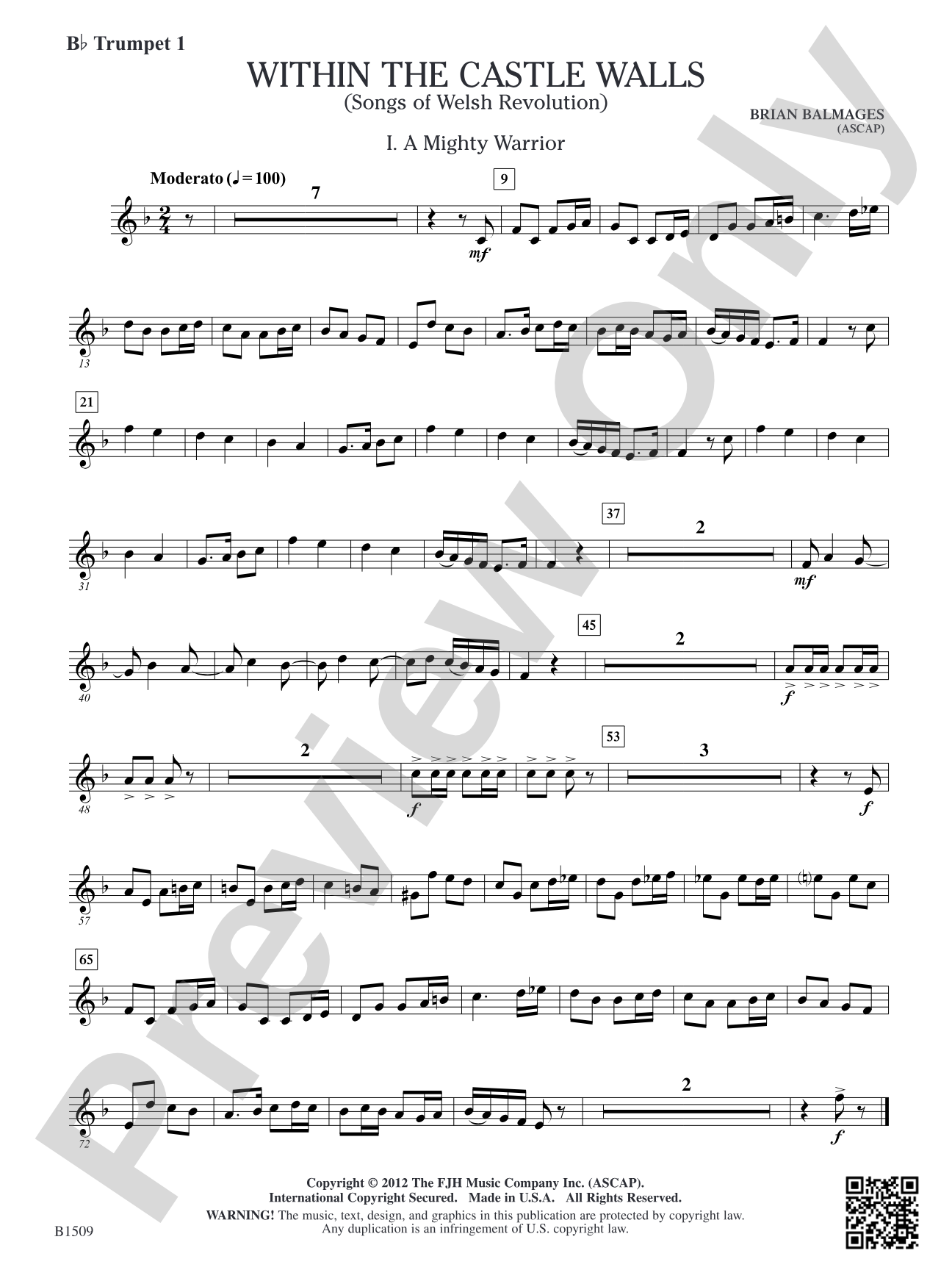 Within the Castle Walls: B-flat Trumpet 1