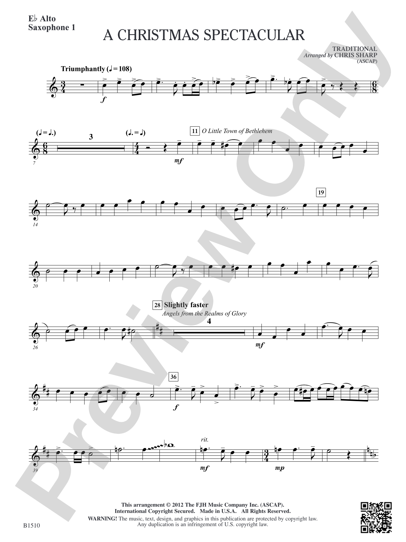 A Christmas Spectacular: E-flat Alto Saxophone 1