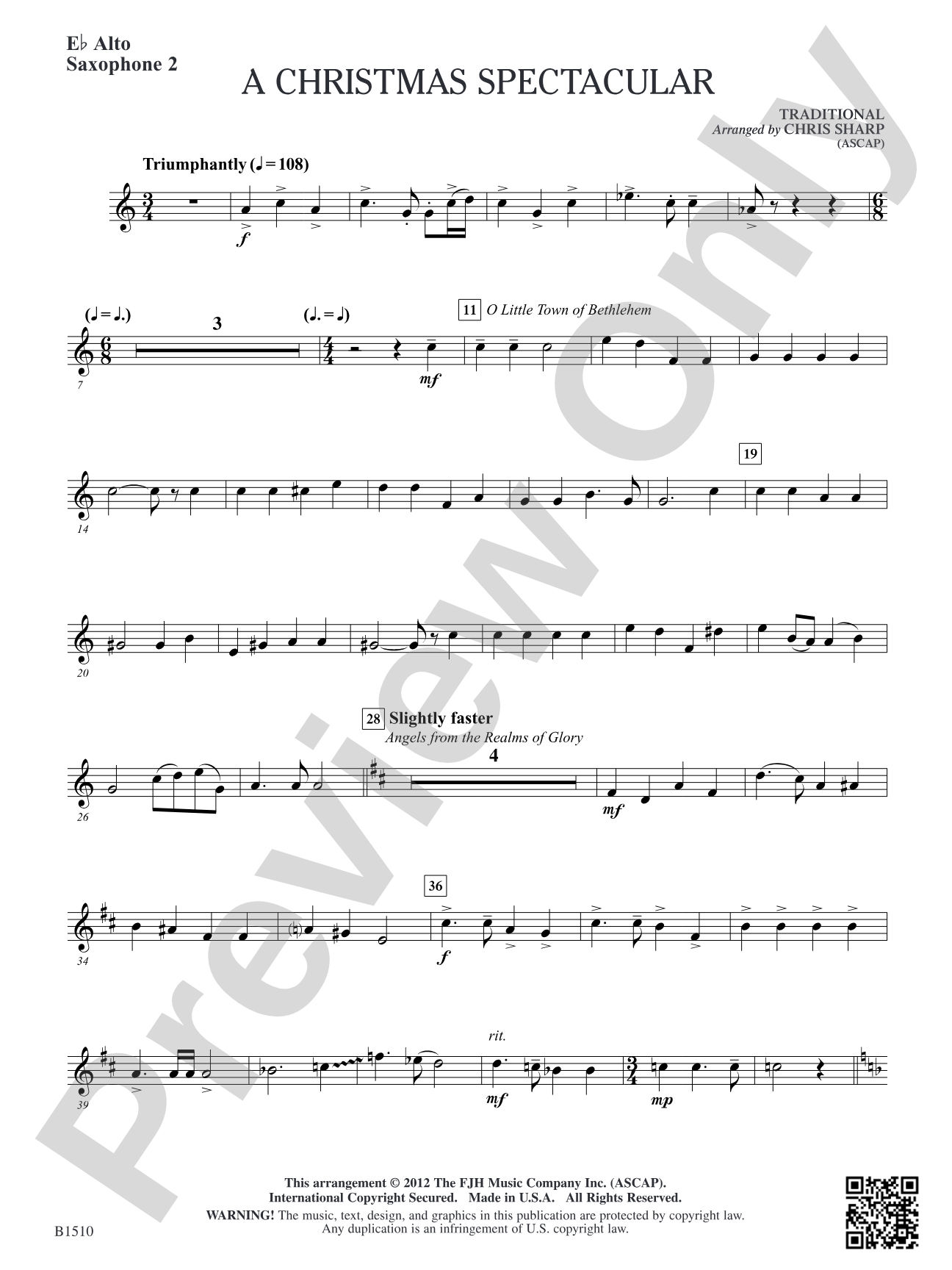 A Christmas Spectacular: E-flat Alto Saxophone 2