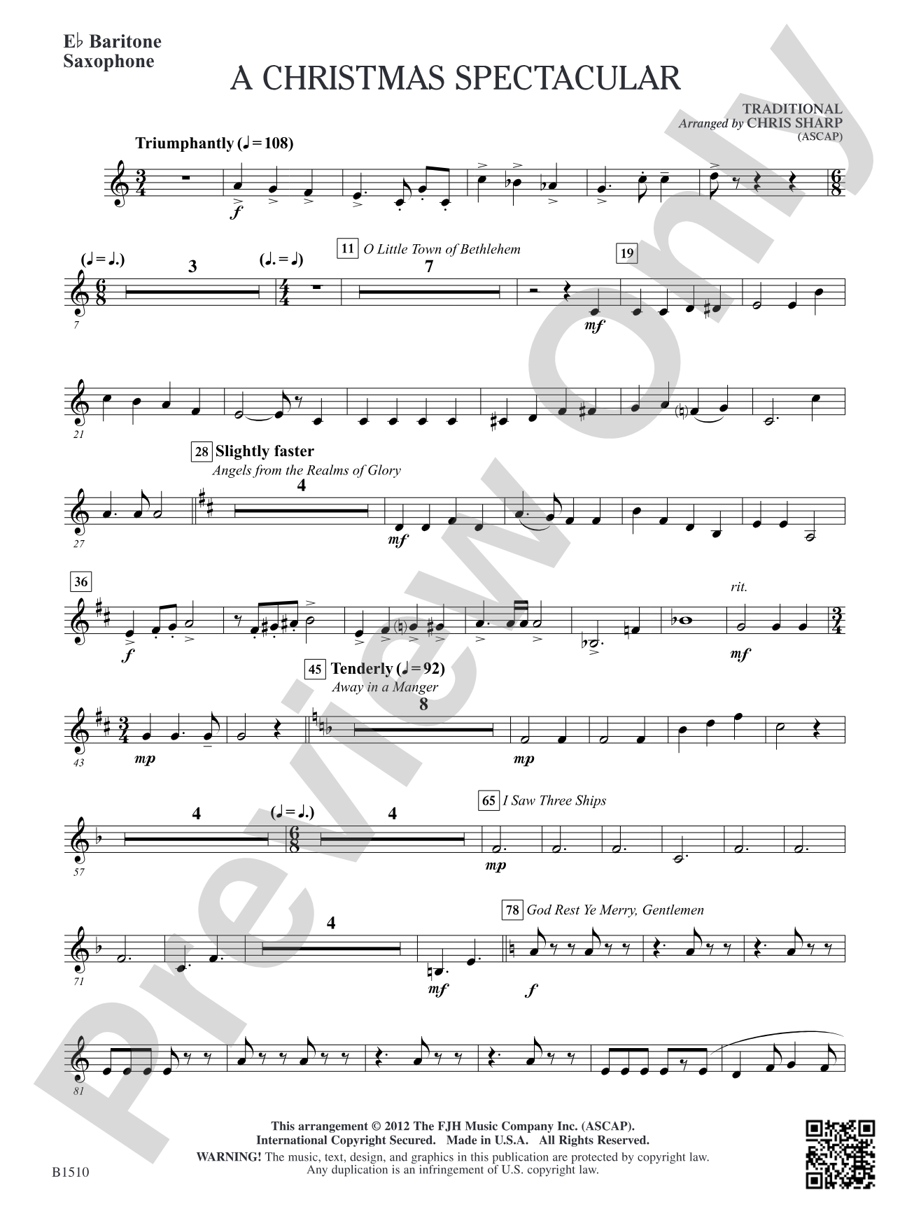 A Christmas Spectacular: E-flat Baritone Saxophone