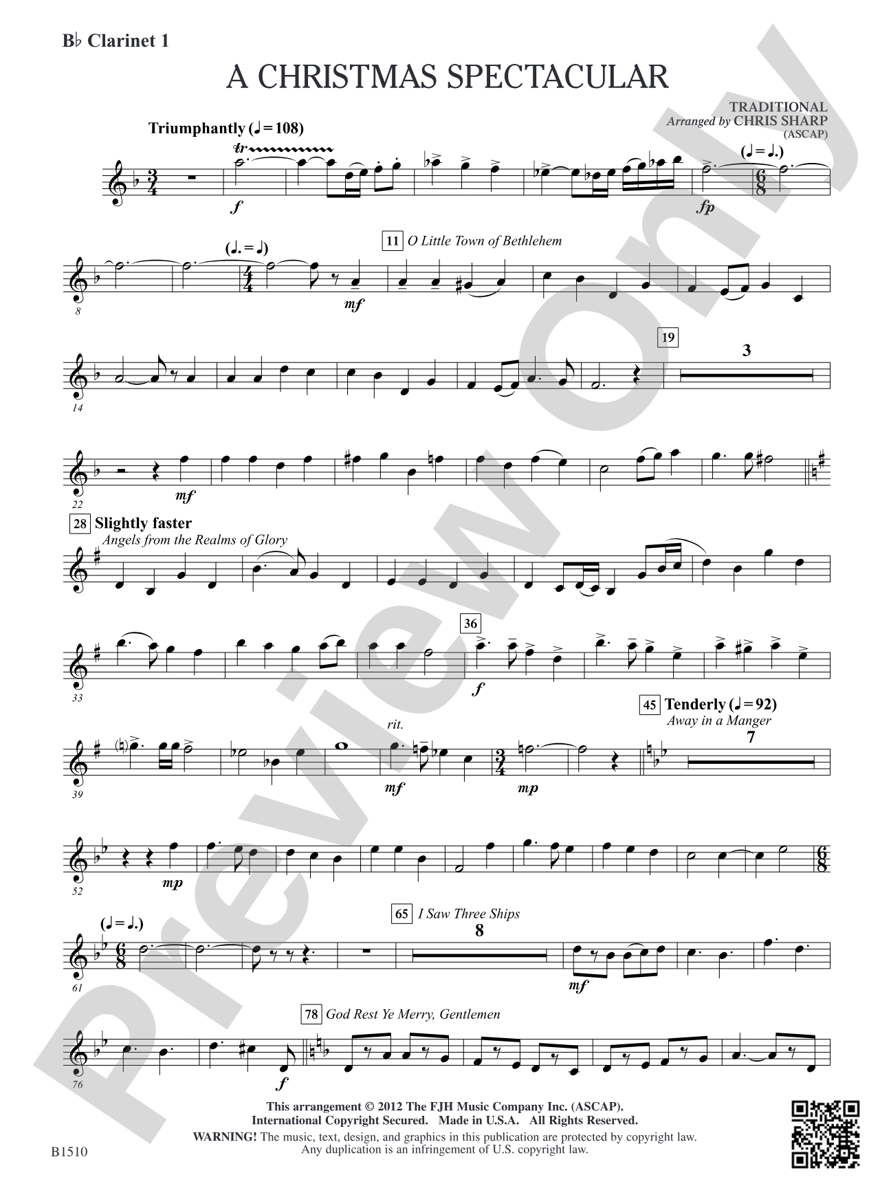 A Christmas Spectacular: B-flat Clarinet 1