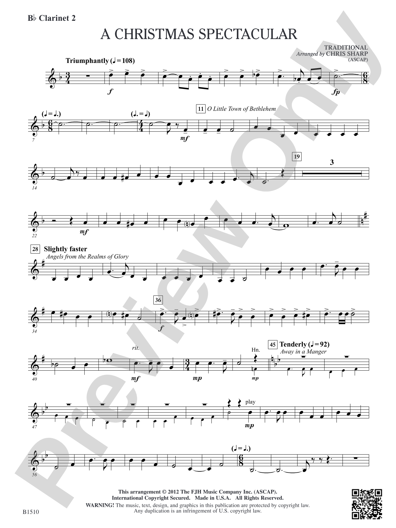 A Christmas Spectacular: B-flat Clarinet 2