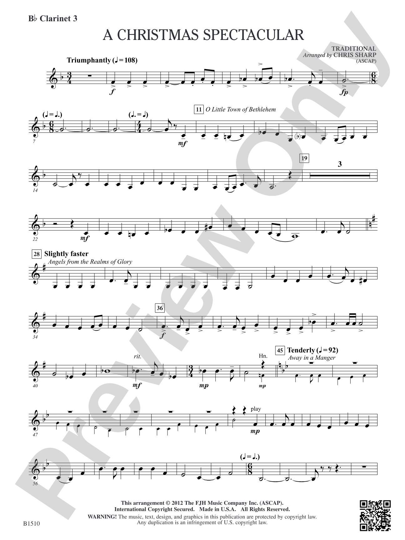 A Christmas Spectacular: B-flat Clarinet 3