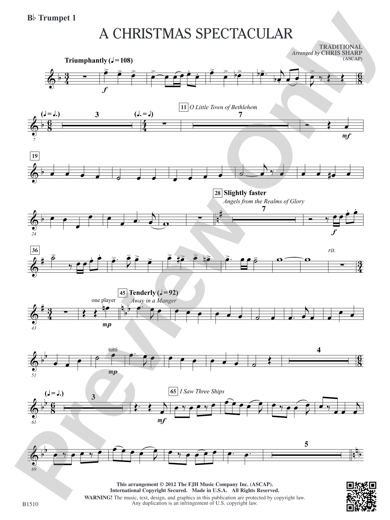 A Christmas Spectacular: B-flat Trumpet 1