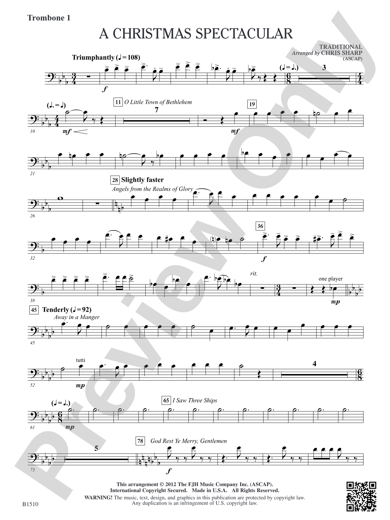 A Christmas Spectacular: Trombone 1