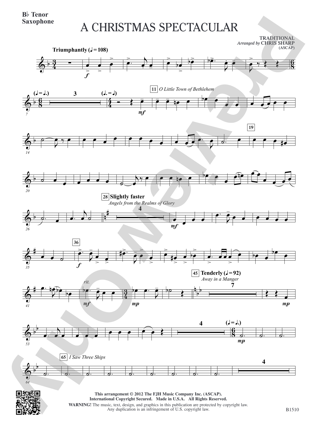 A Christmas Spectacular: B-flat Tenor Saxophone