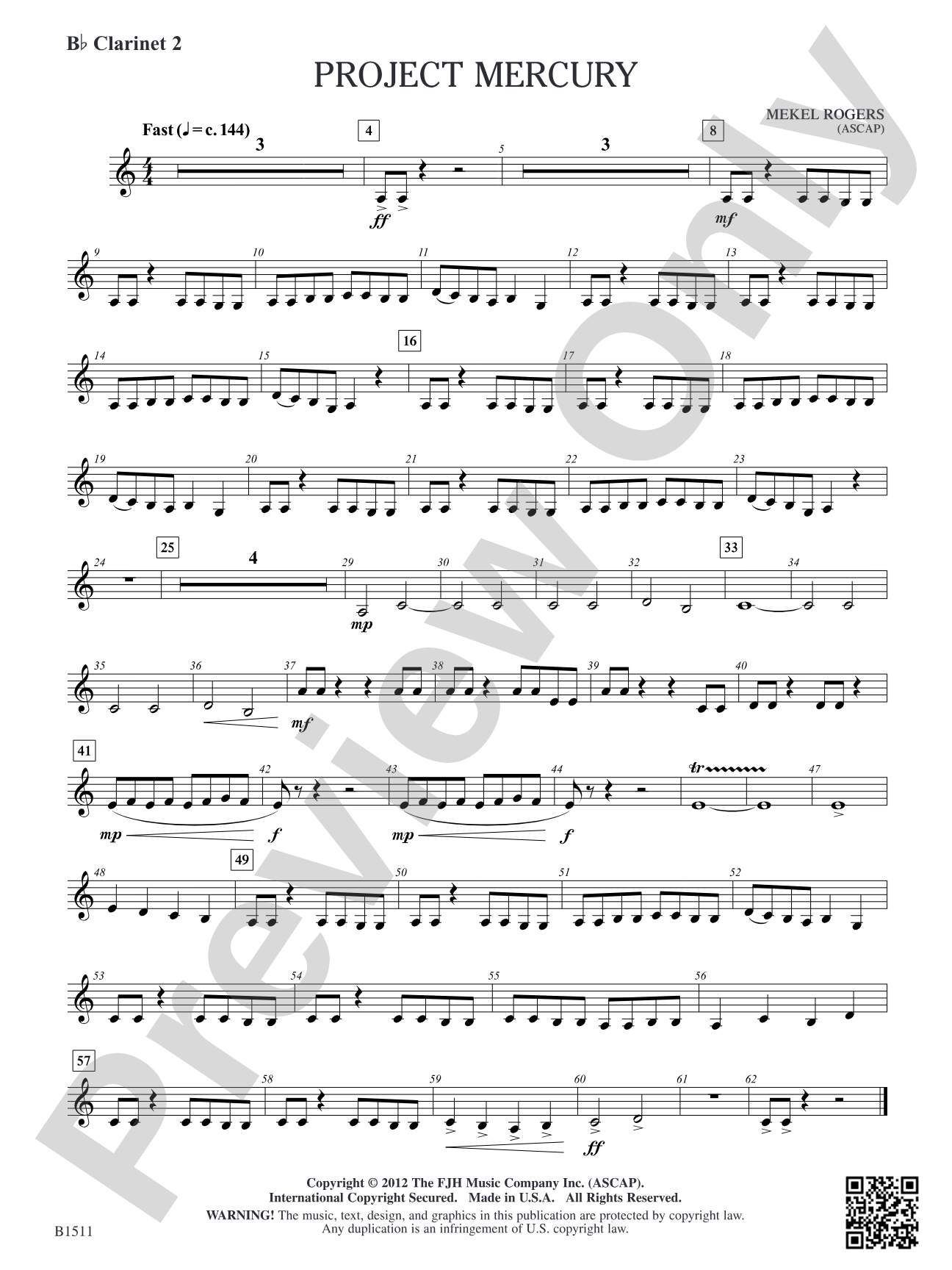 Project Mercury: B-flat Clarinet 2