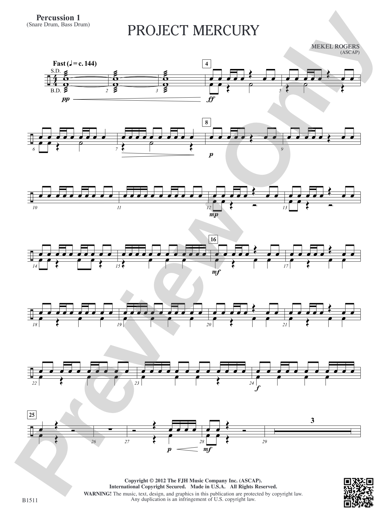 Project Mercury: Percussion 1