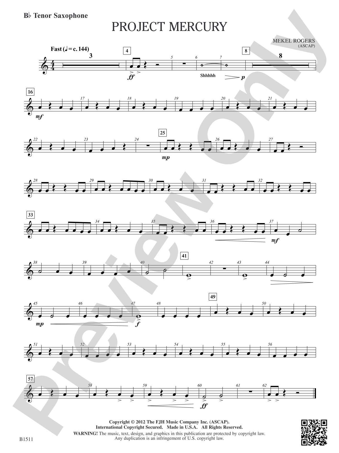 Project Mercury: B-flat Tenor Saxophone