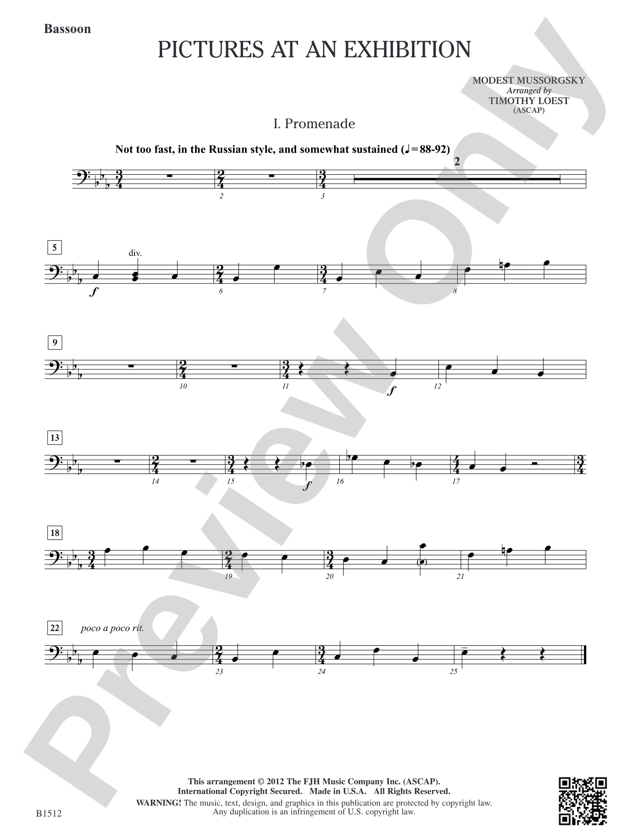 Pictures at an Exhibition: Bassoon