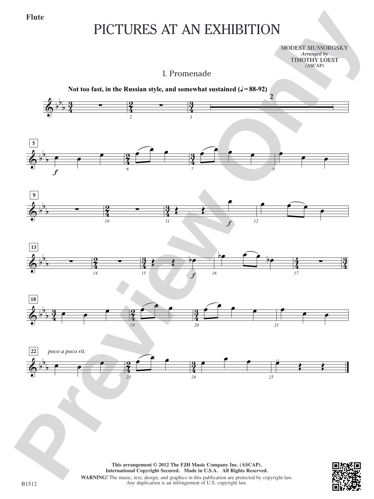 Pictures at an Exhibition: Flute