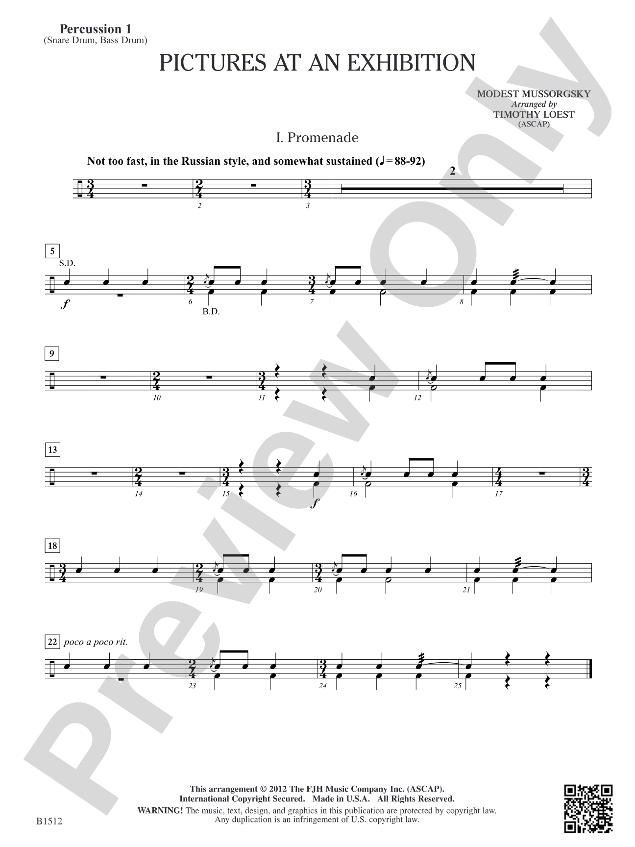 Pictures at an Exhibition: Percussion 1