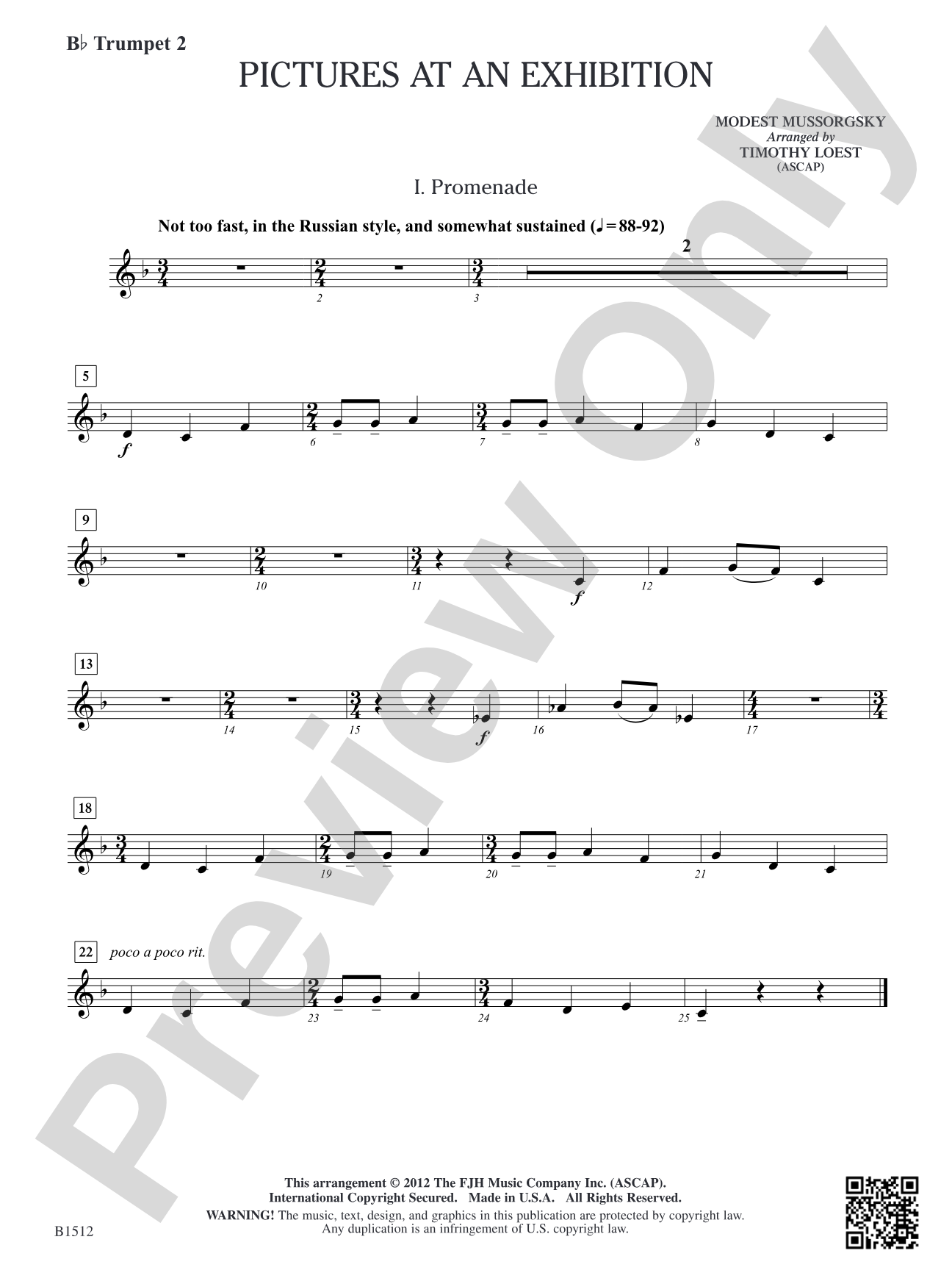 Pictures at an Exhibition: B-flat Trumpet 2