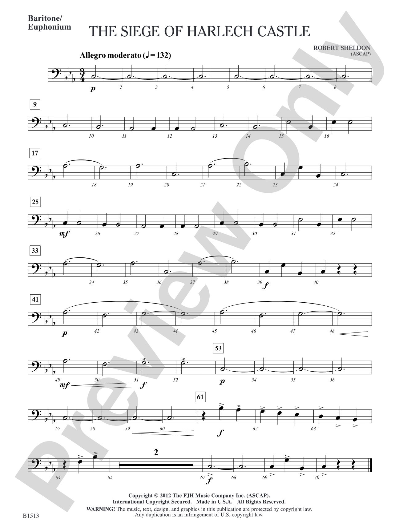 The Siege of Harlech Castle: Baritone/Euphonium