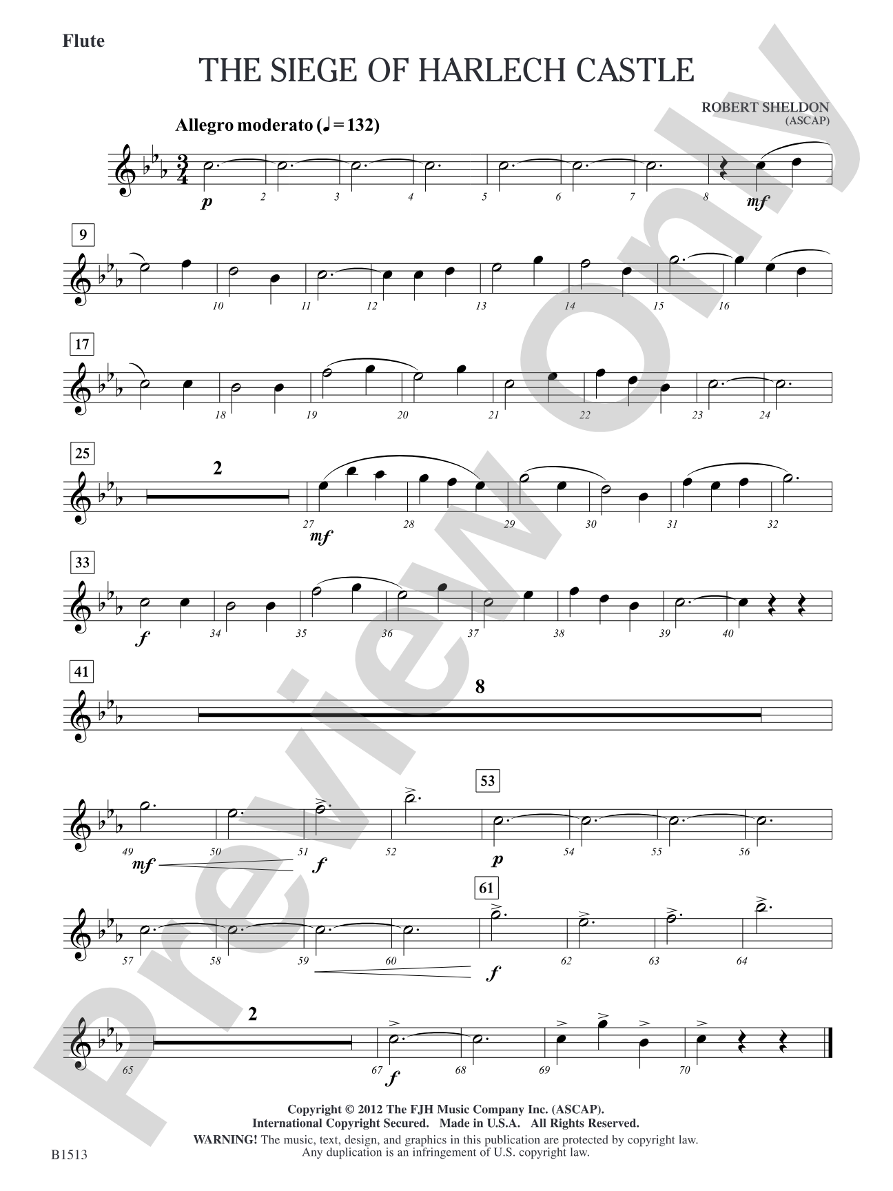 The Siege of Harlech Castle: Flute