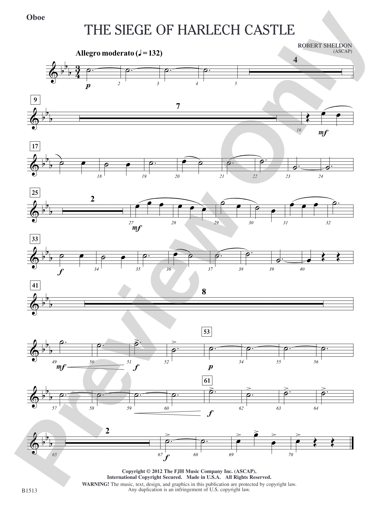 The Siege of Harlech Castle: Oboe