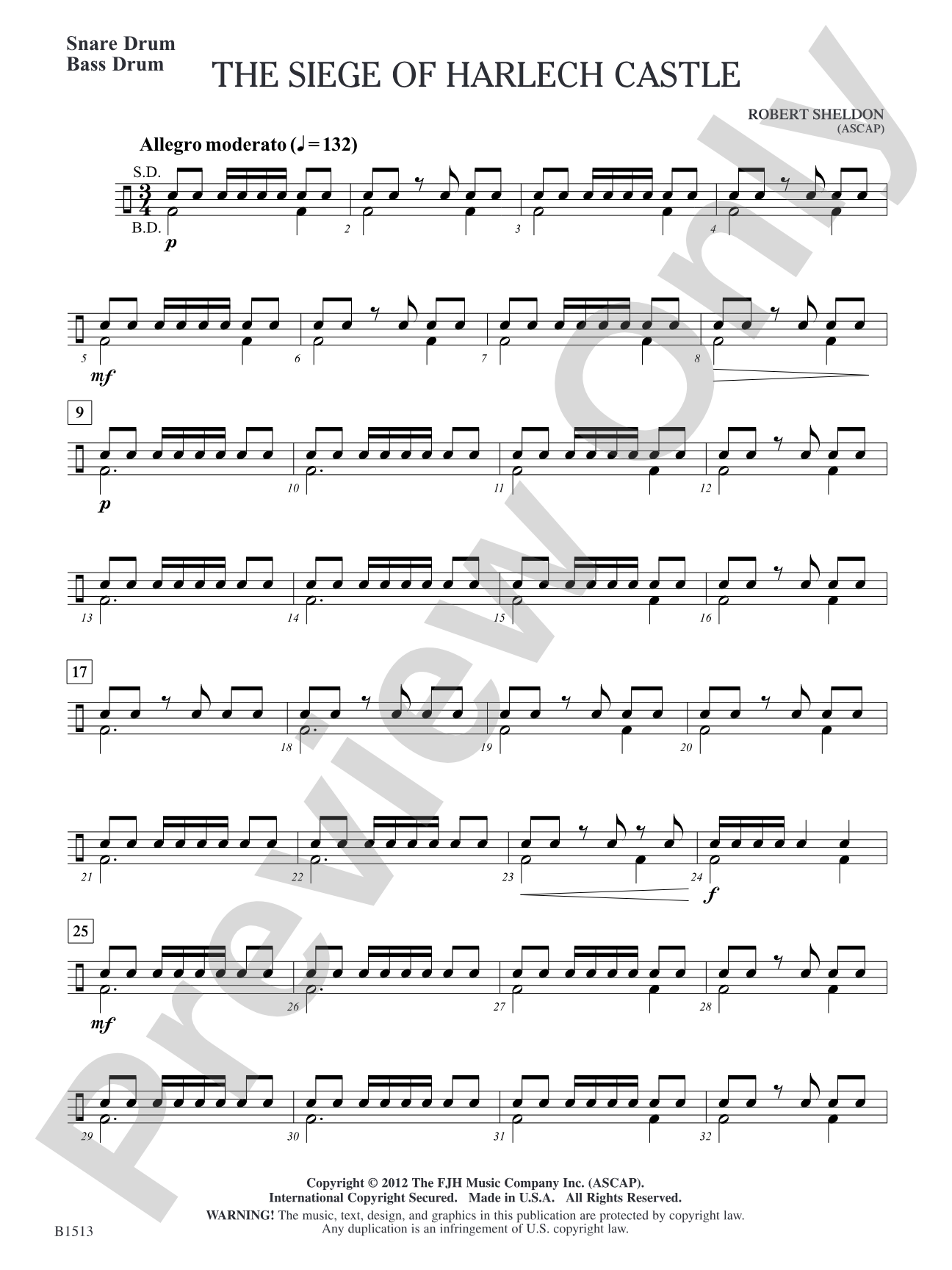 The Siege of Harlech Castle: Snare Drum/Bass Drum