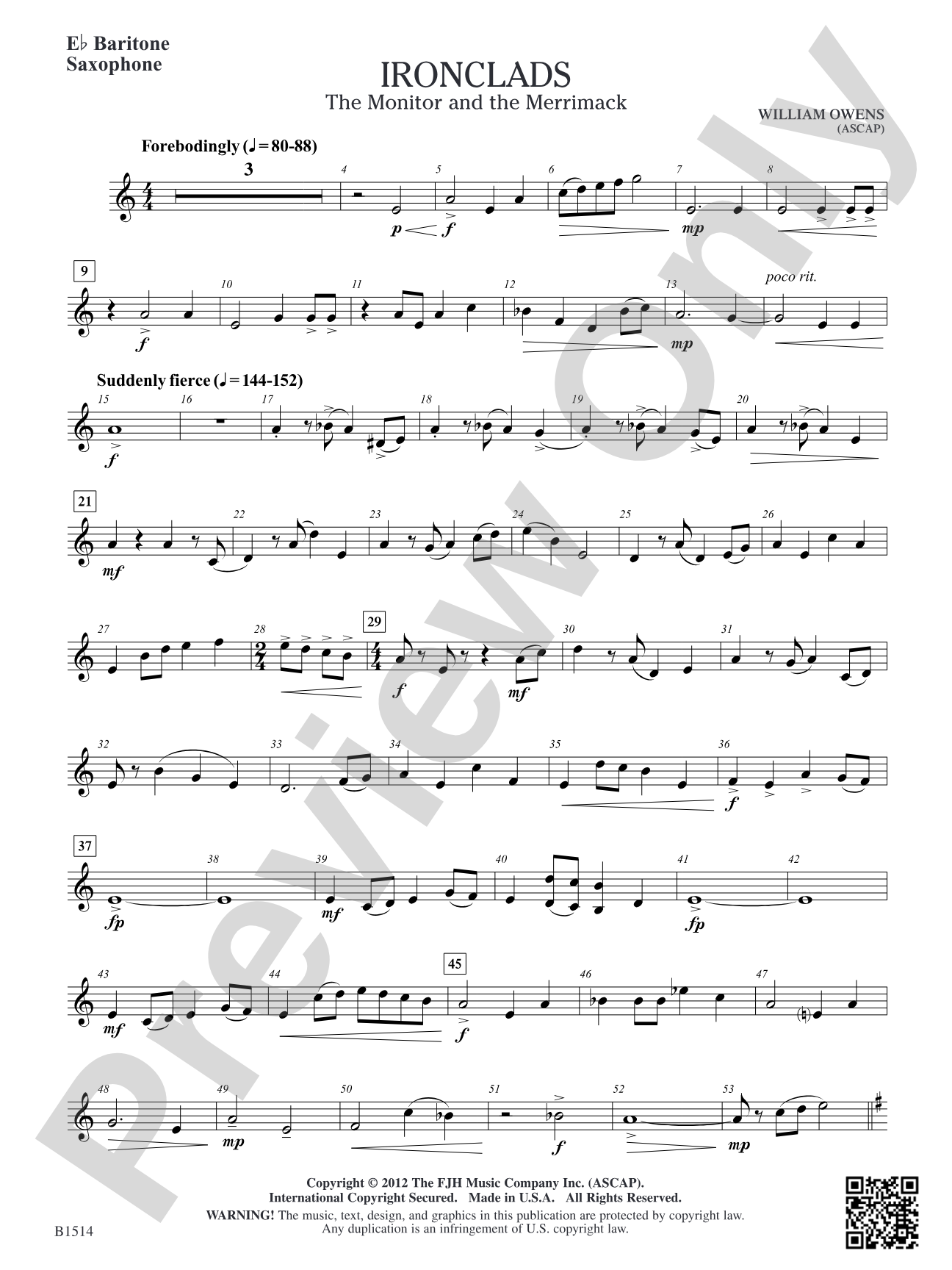 Ironclads: E-flat Baritone Saxophone