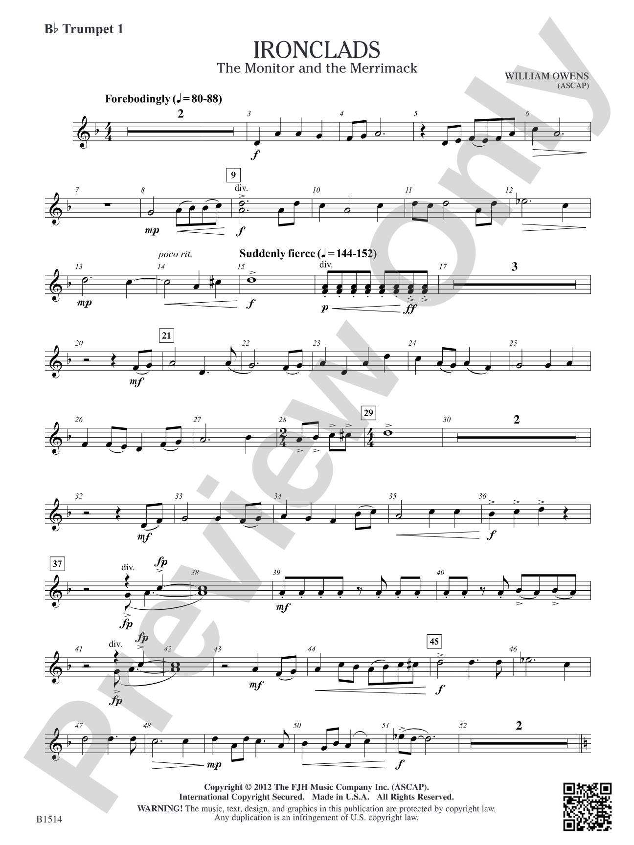 Ironclads: B-flat Trumpet 1