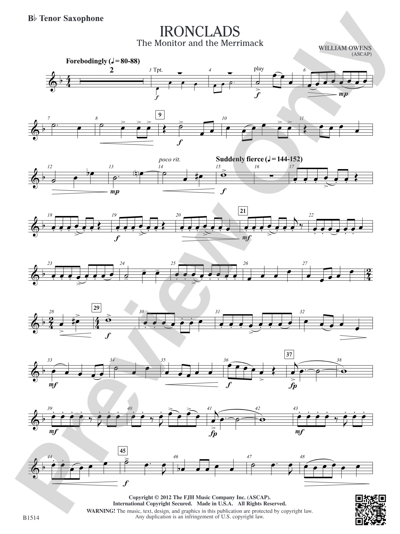 Ironclads: B-flat Tenor Saxophone