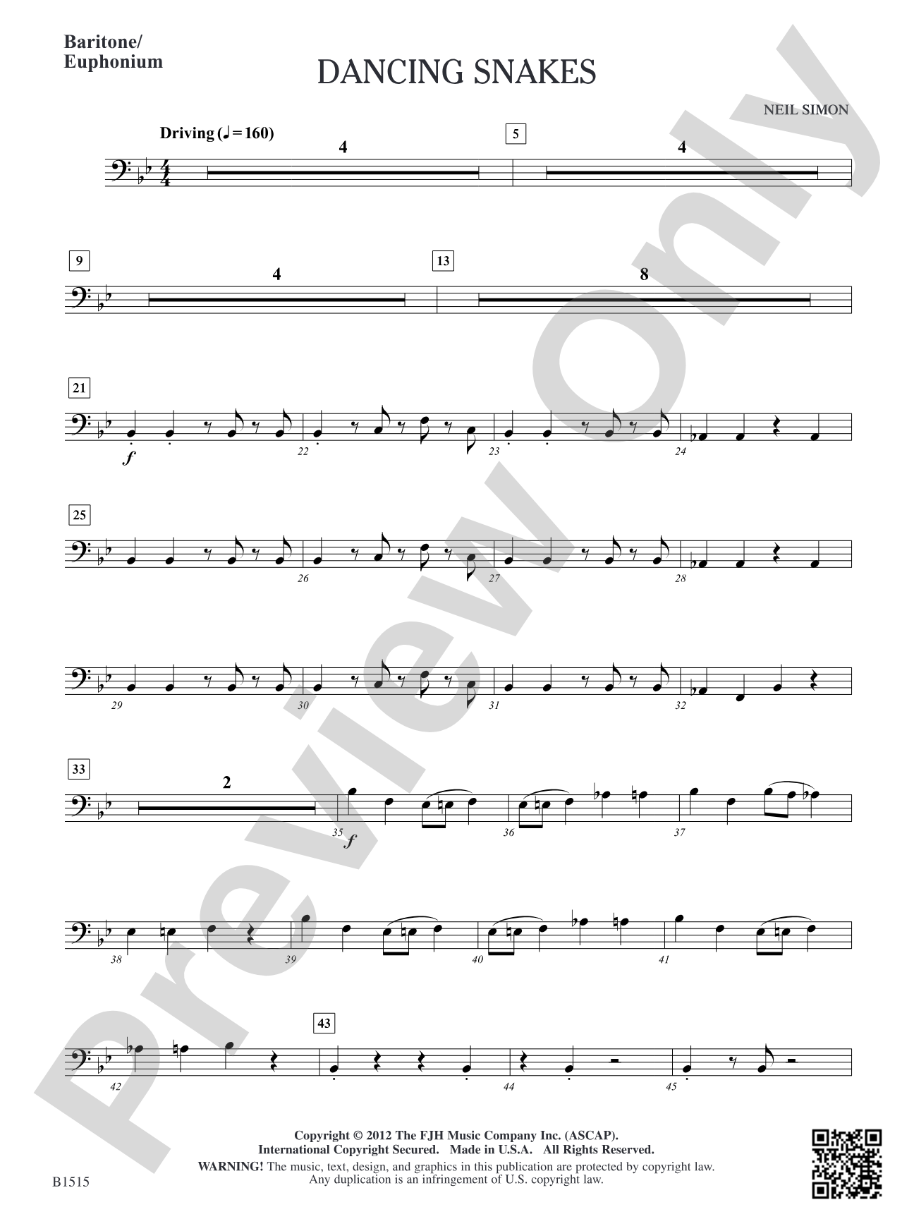 Dancing Snakes: Baritone/Euphonium