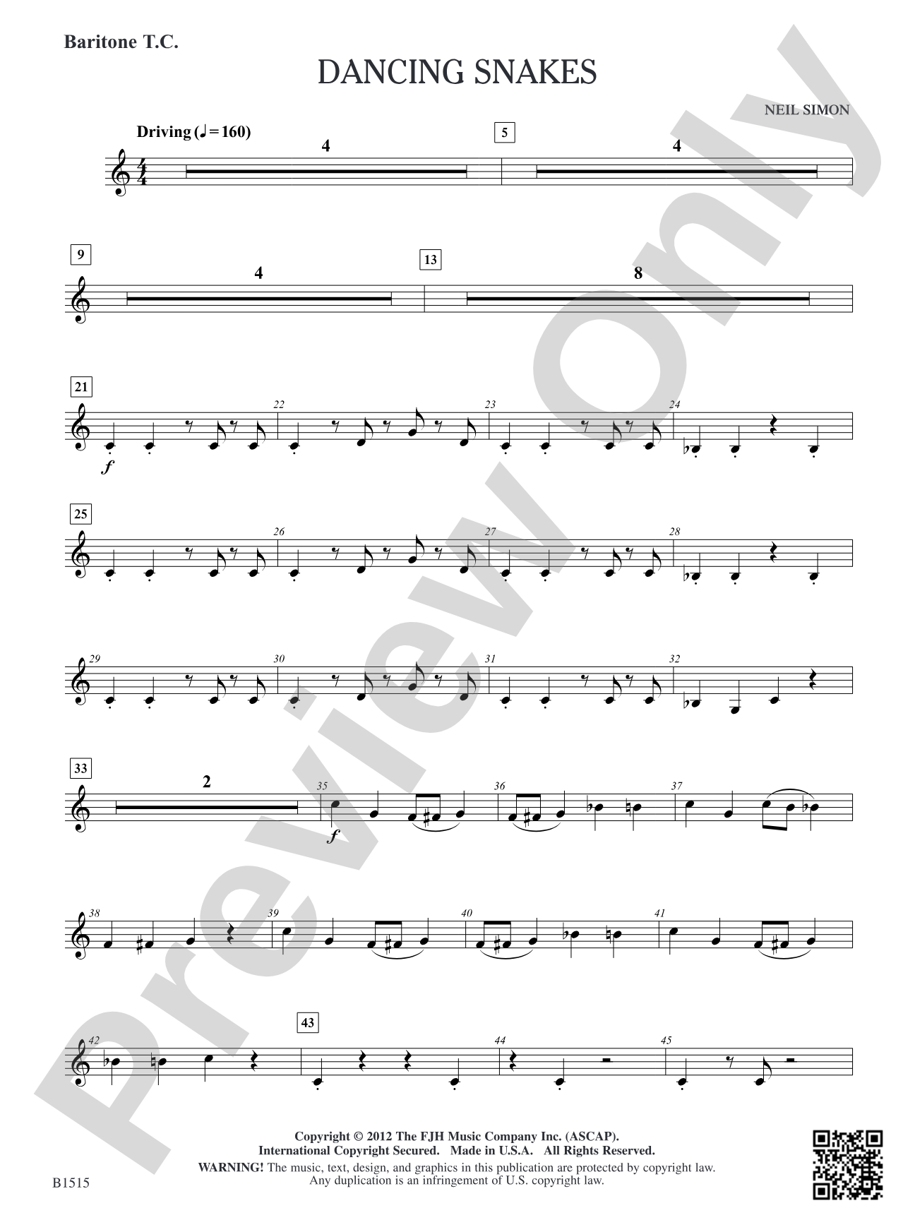 Dancing Snakes: Baritone T.C.
