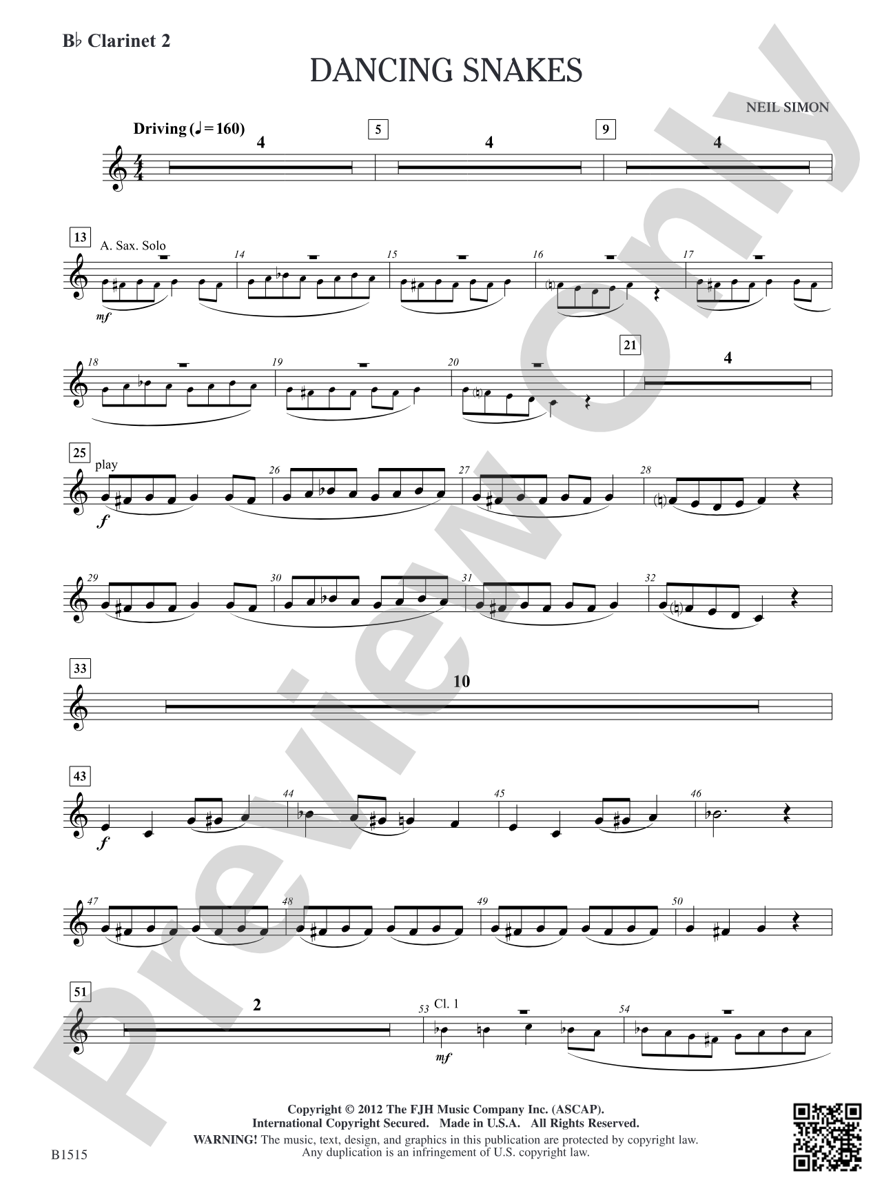 Dancing Snakes: B-flat Clarinet 2