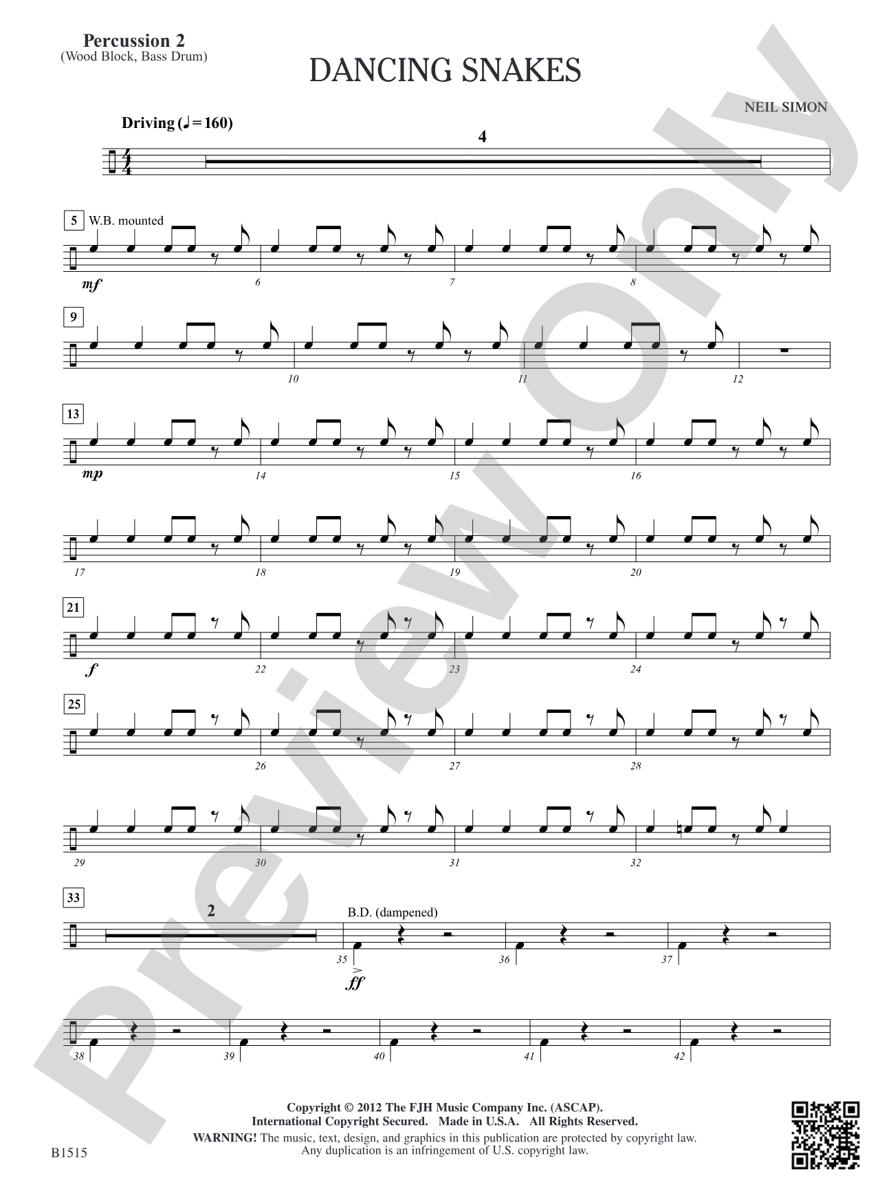 Dancing Snakes: Percussion 2