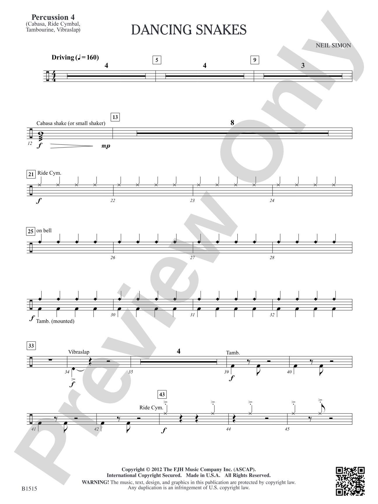 Dancing Snakes: Percussion 4