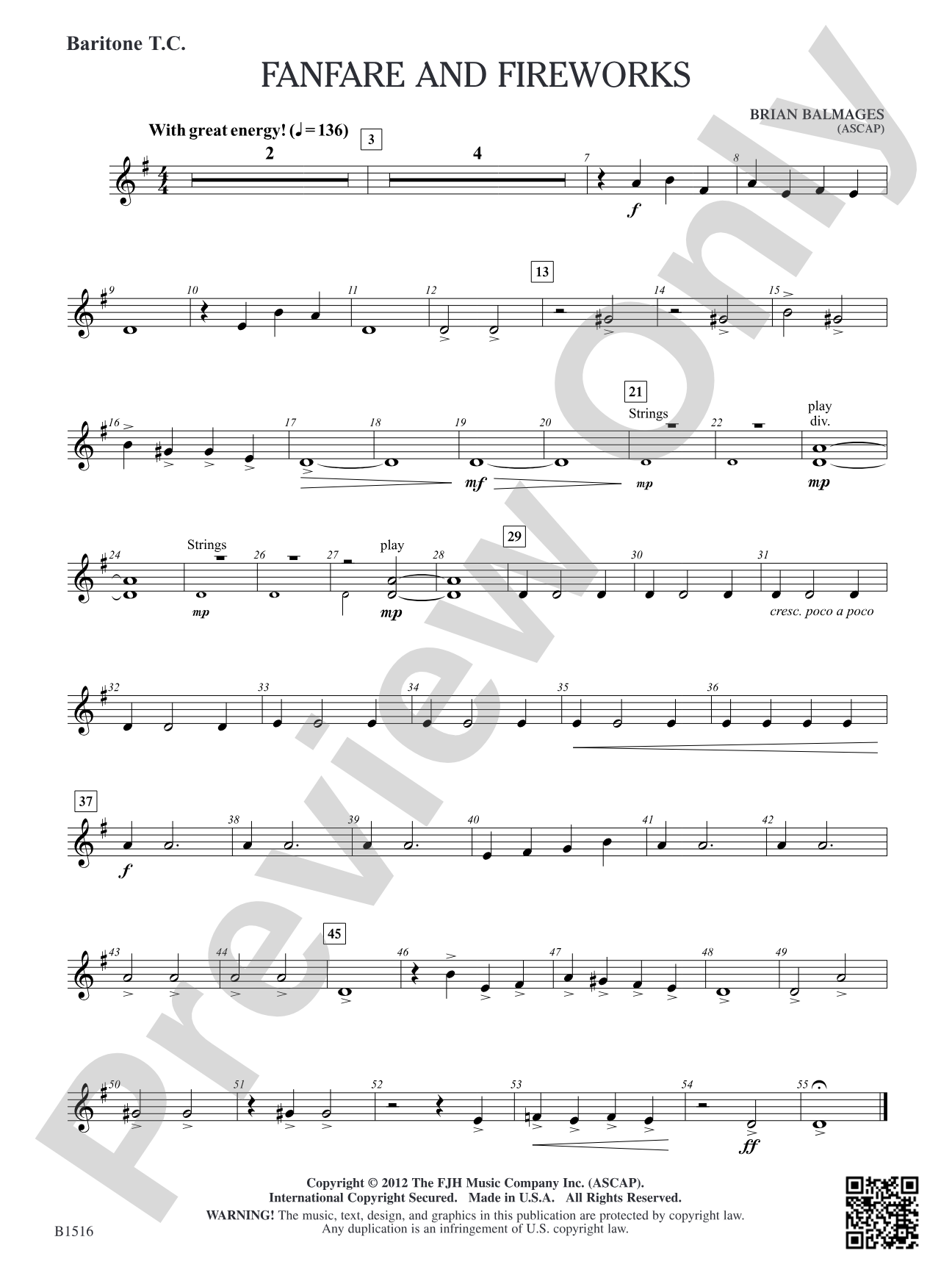 Fanfare and Fireworks: Baritone T.C.