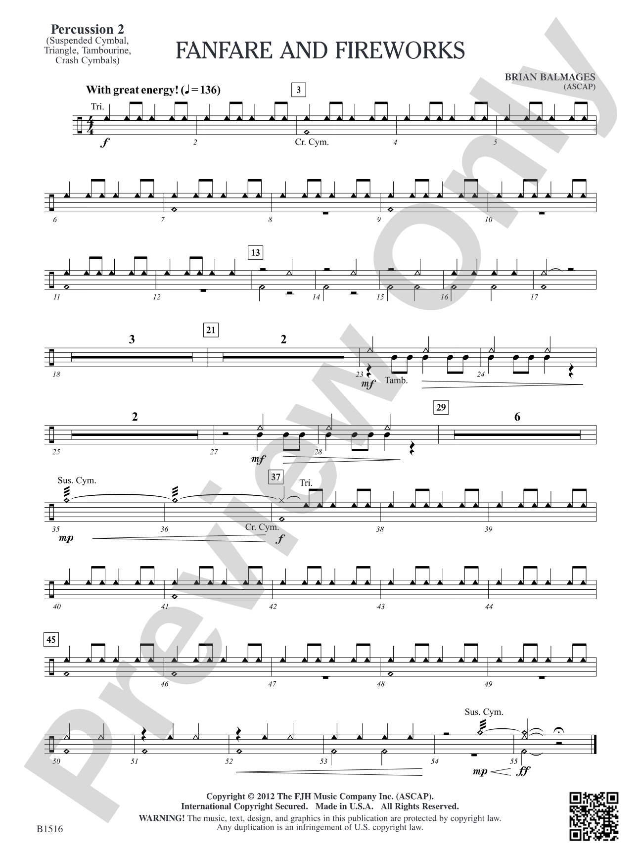 Fanfare and Fireworks: Percussion 2
