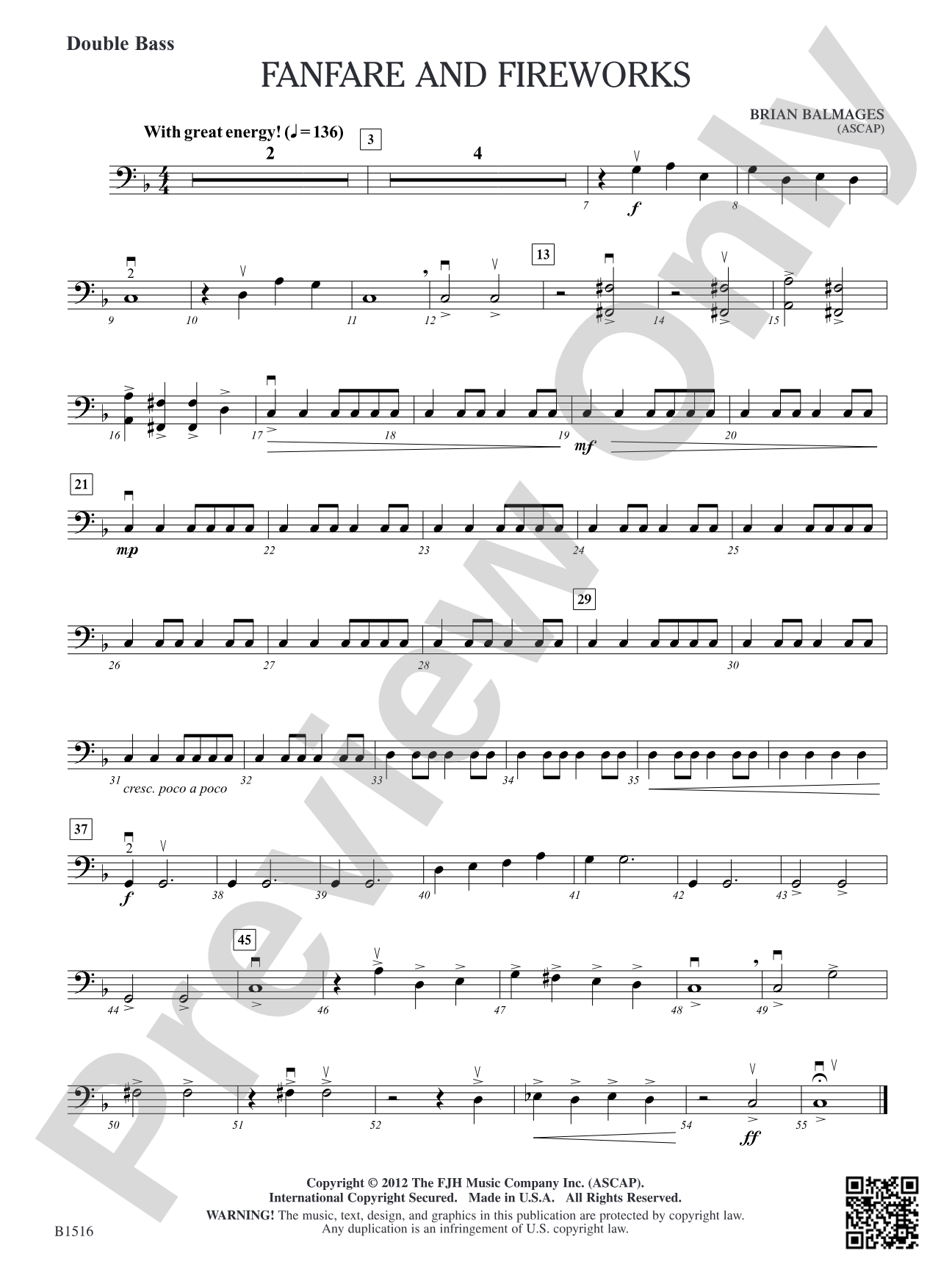 Fanfare and Fireworks: Double Bass